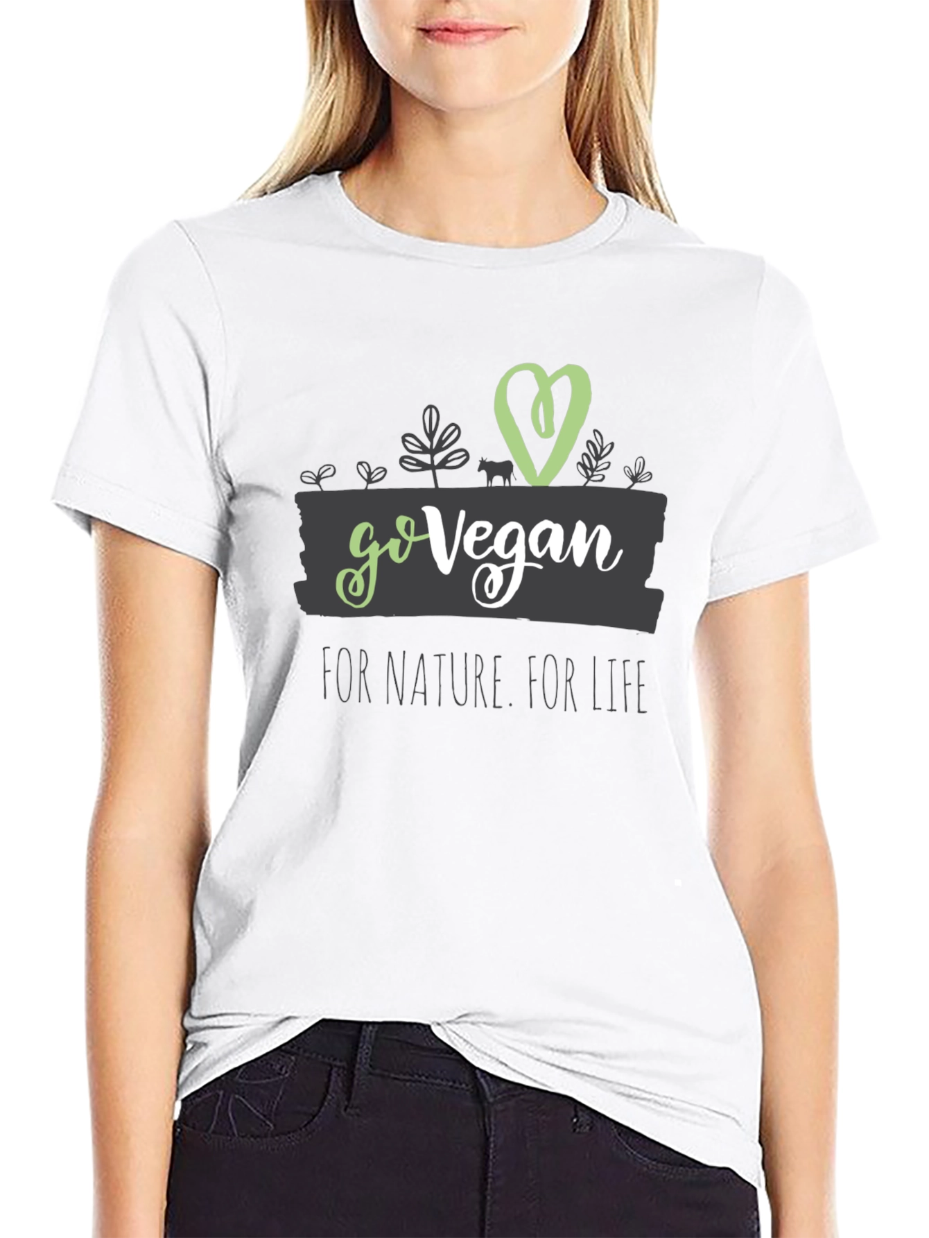 Go Vegan Graphic Tee - Nature & Life