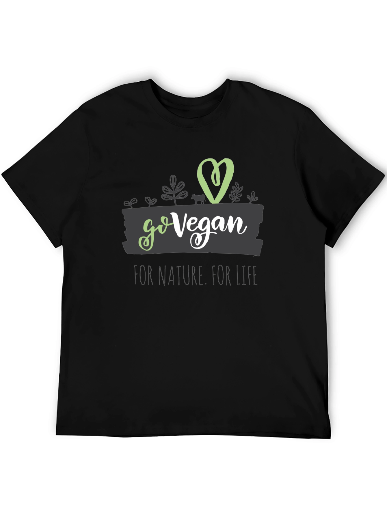 Go Vegan Graphic Tee - Nature & Life
