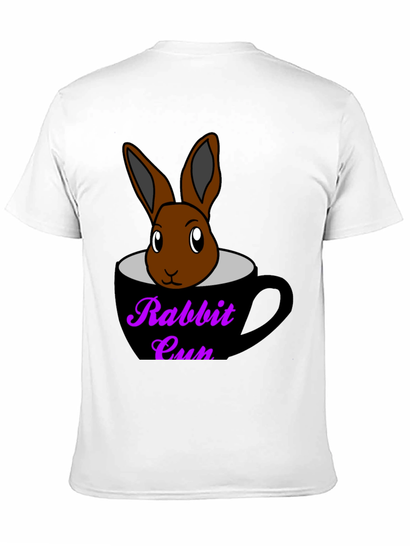 Rabbit Cup Graphic Tee - Cute Animal Design