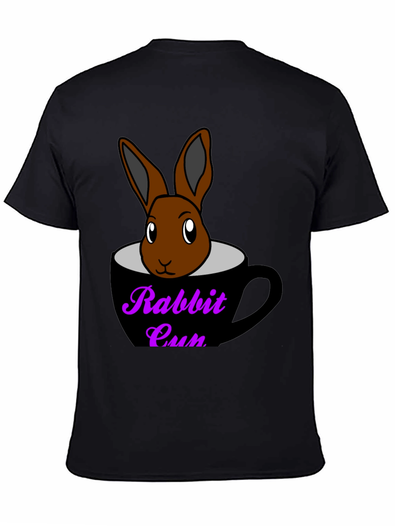 Rabbit Cup Graphic Tee - Cute Animal Design
