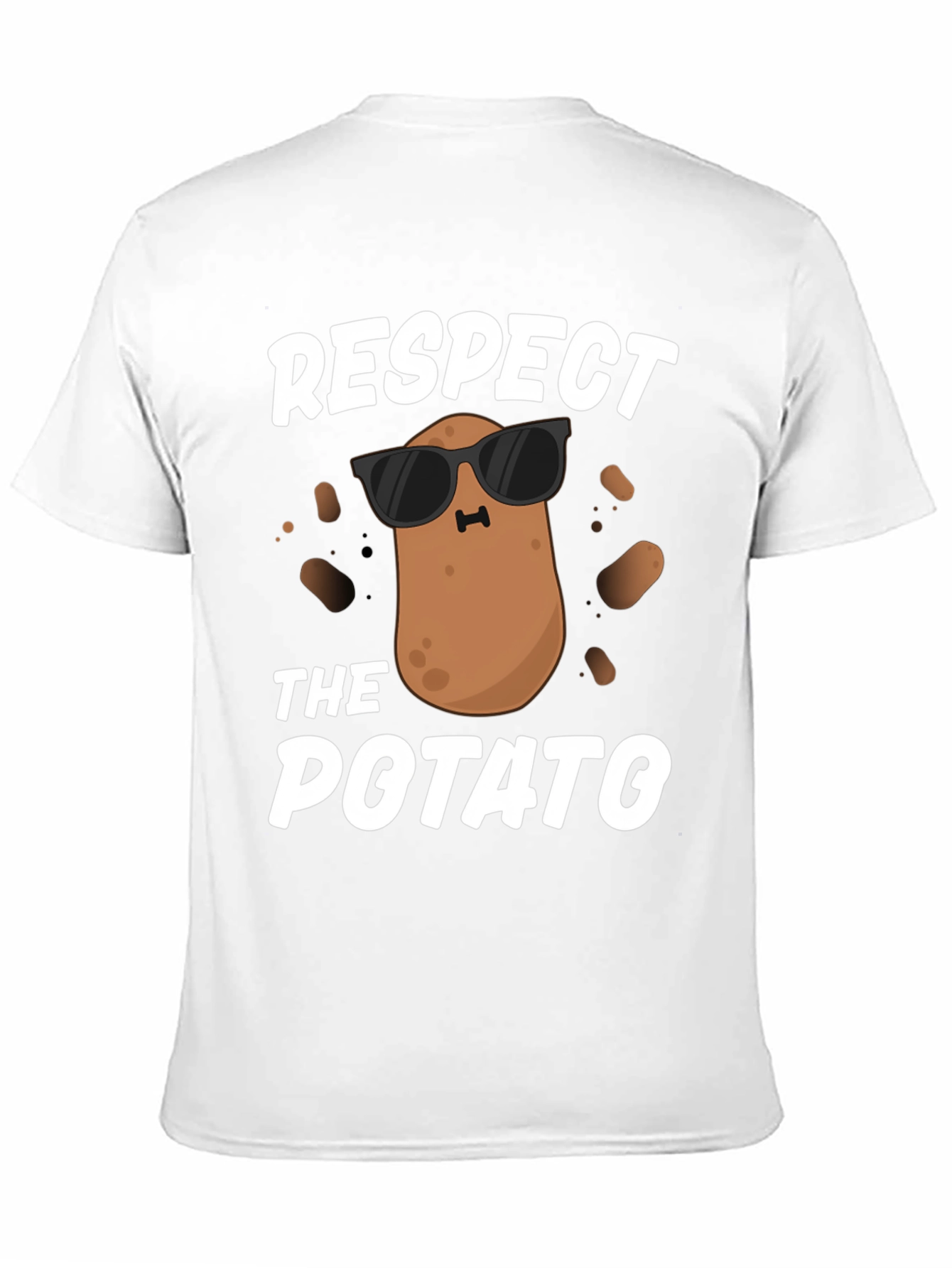 Respect the Potato T-Shirt - Funny Cartoon Graphic Tee