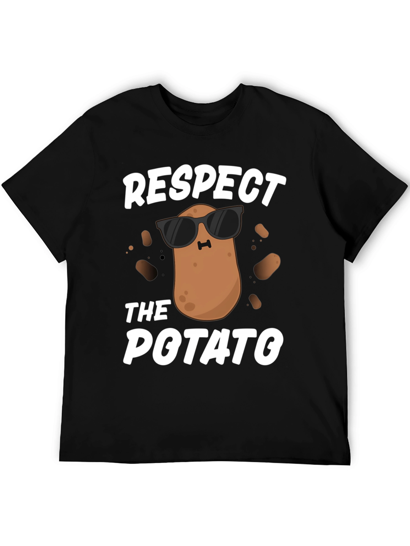 Respect the Potato T-Shirt - Funny Cartoon Graphic Tee