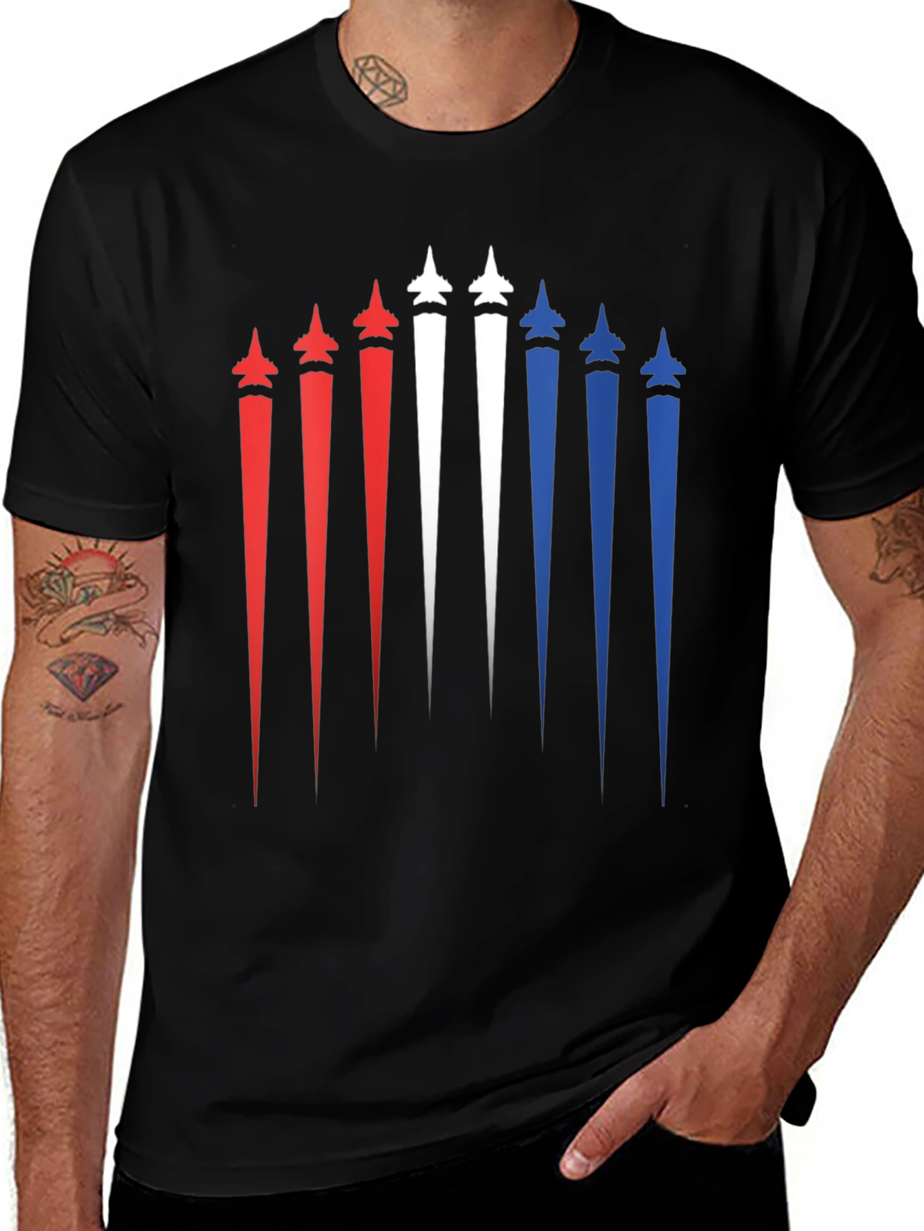 Patriotic Jet Stream Graphic Tee