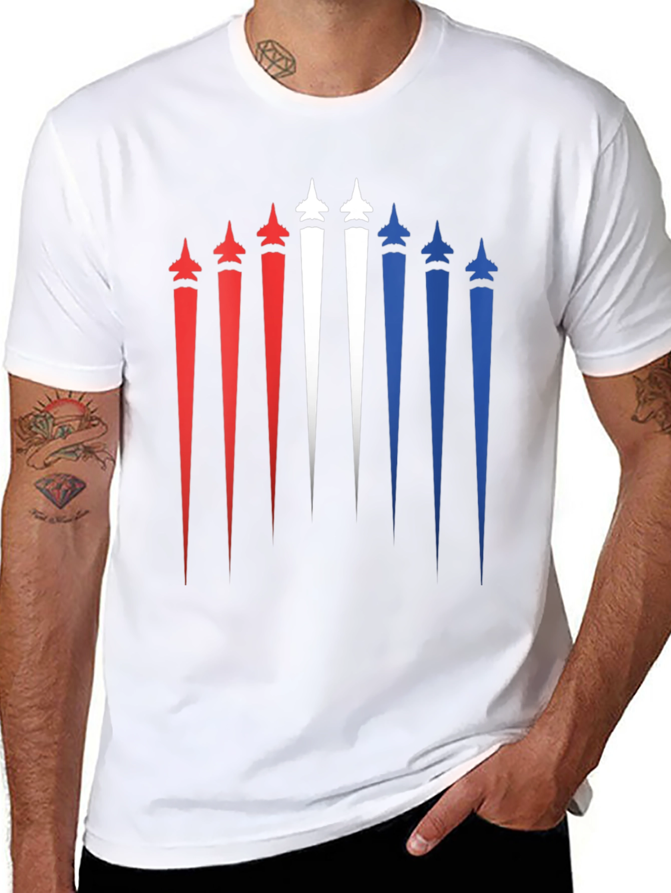 Patriotic Jet Stream Graphic Tee