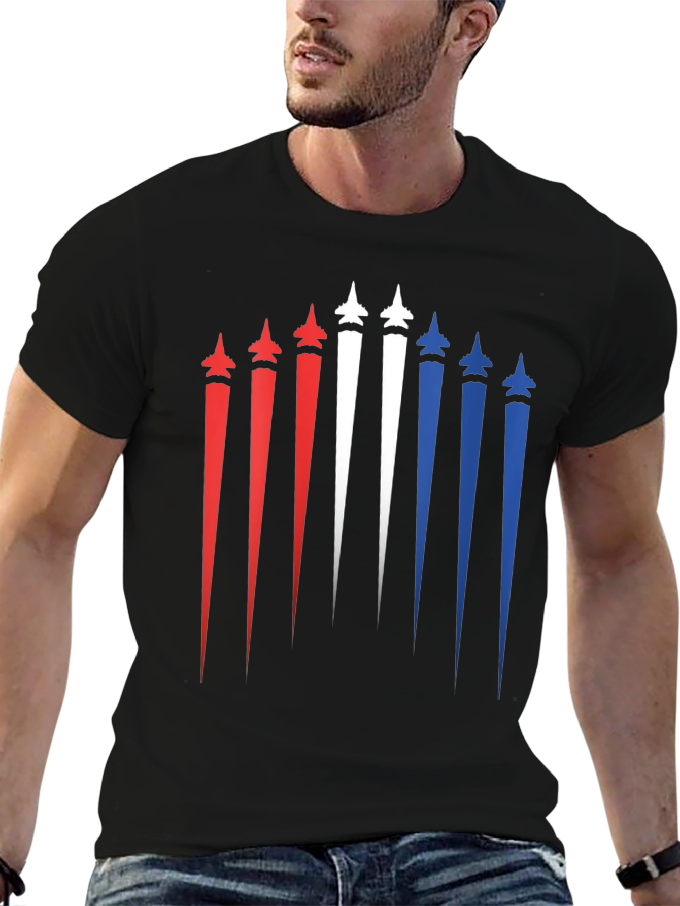 Patriotic Jet Stream Graphic Tee