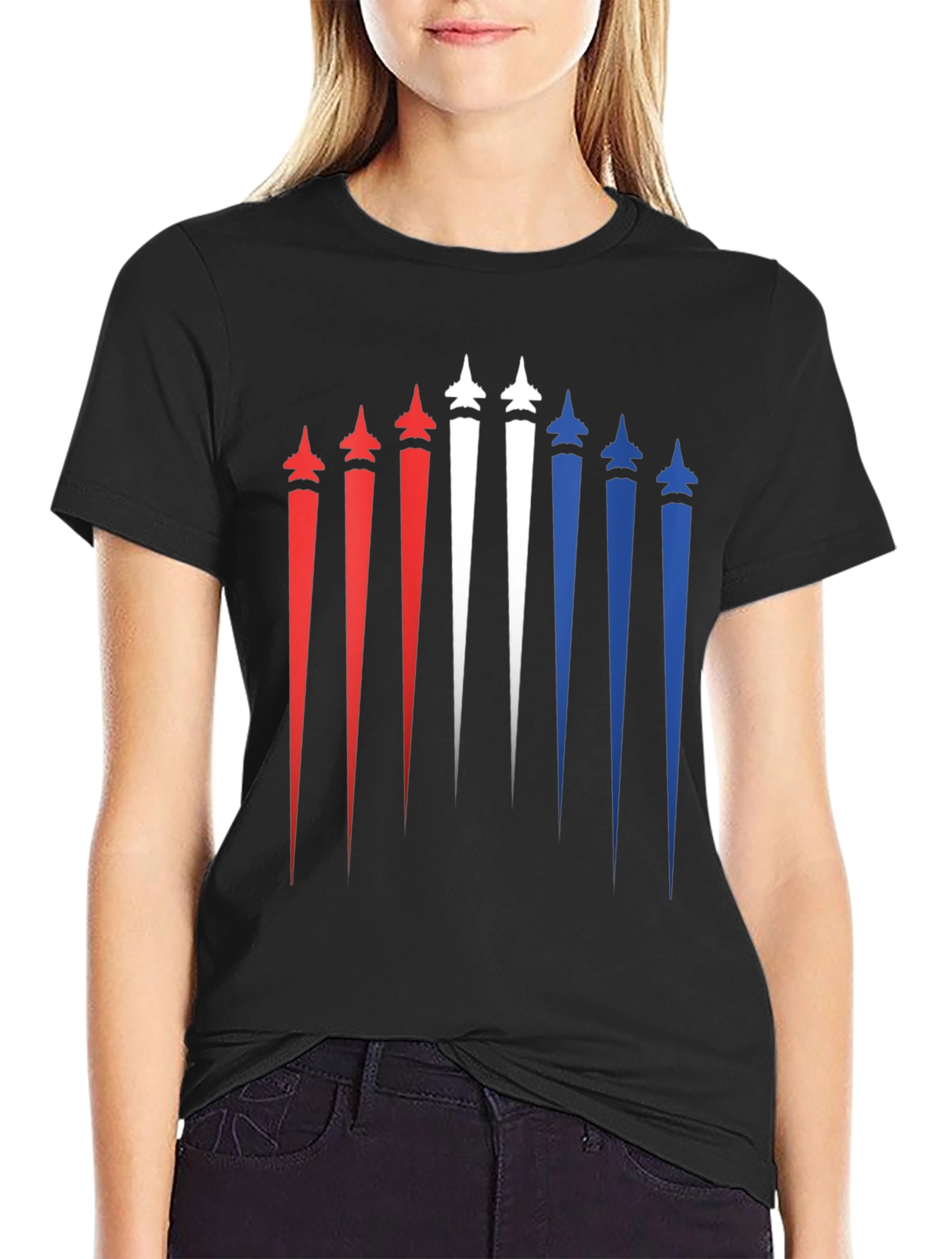 Patriotic Jet Stream Graphic Tee