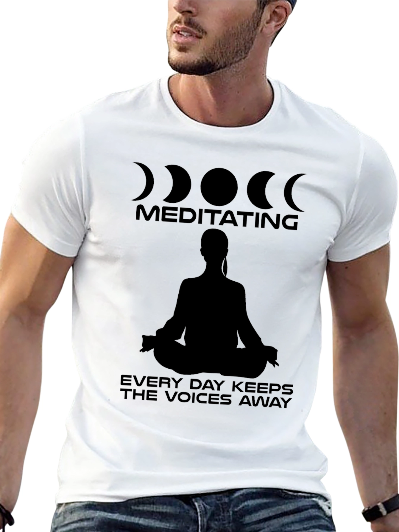 Meditating Keeps Voices Away T-Shirt