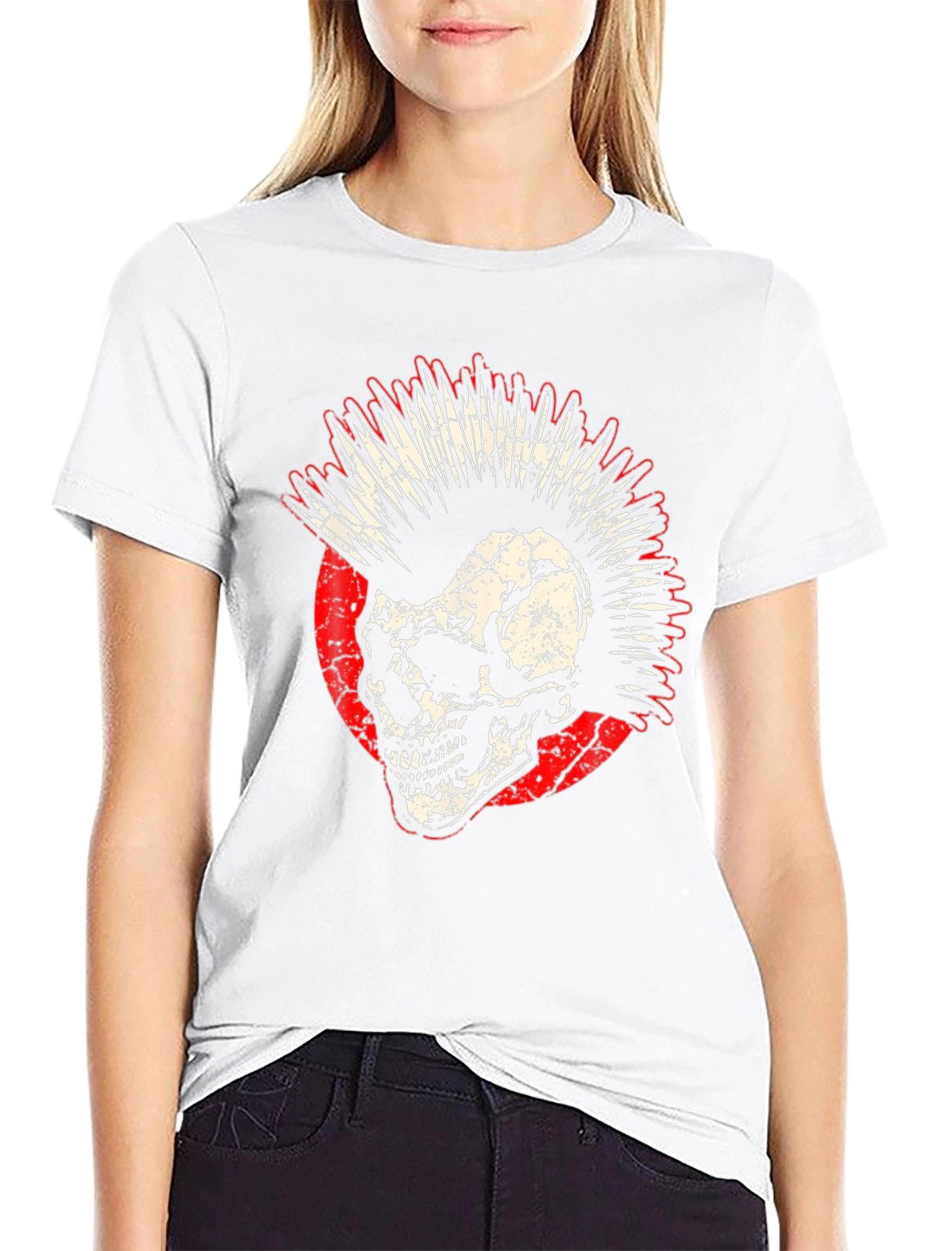 Punk Skull Graphic Tee - Rocker Style Shirt