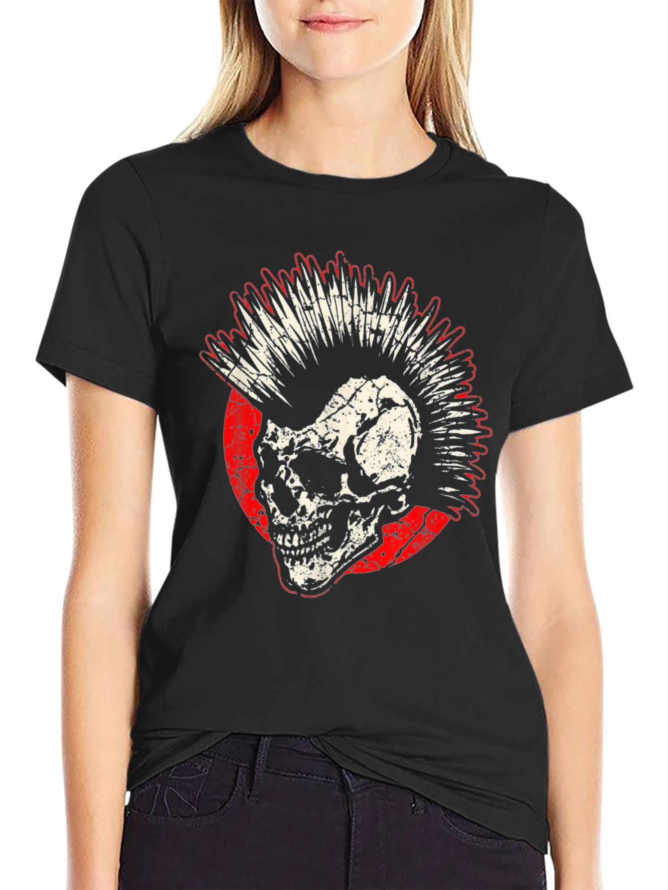 Punk Skull Graphic Tee - Rocker Style Shirt