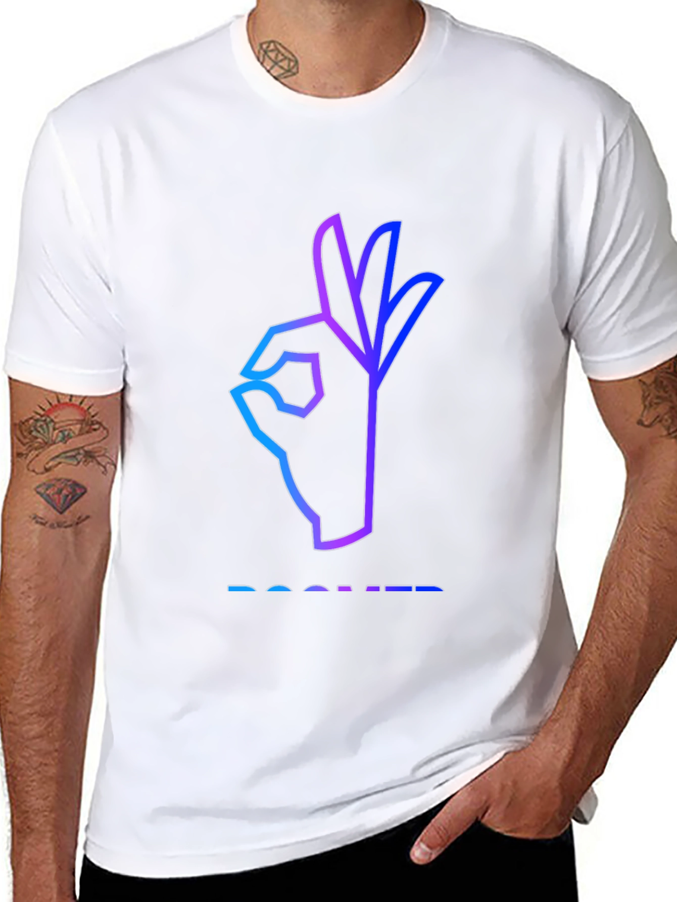 Ok Hand Symbol T-Shirt - Modern Graphic Tee