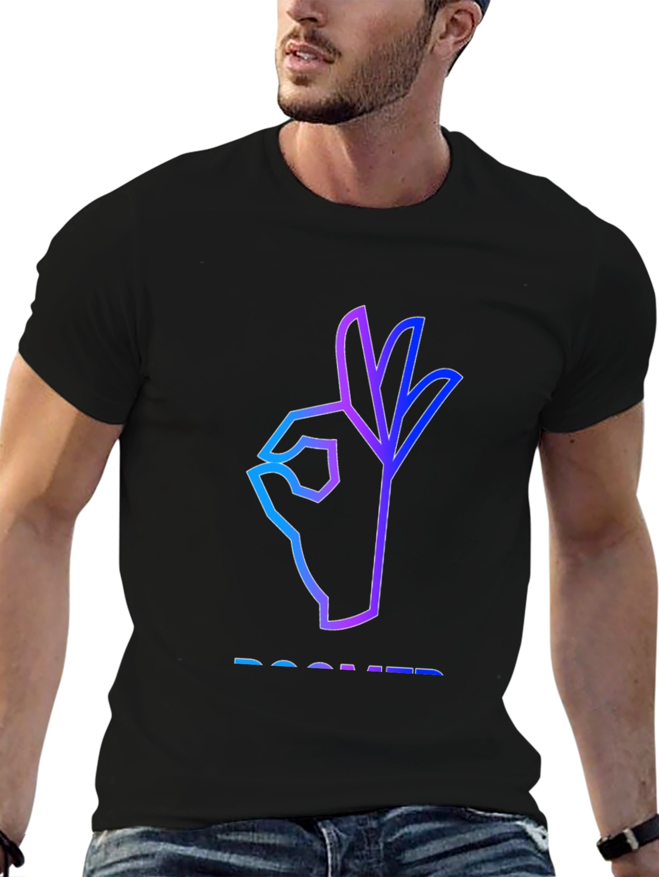 Ok Hand Symbol T-Shirt - Modern Graphic Tee