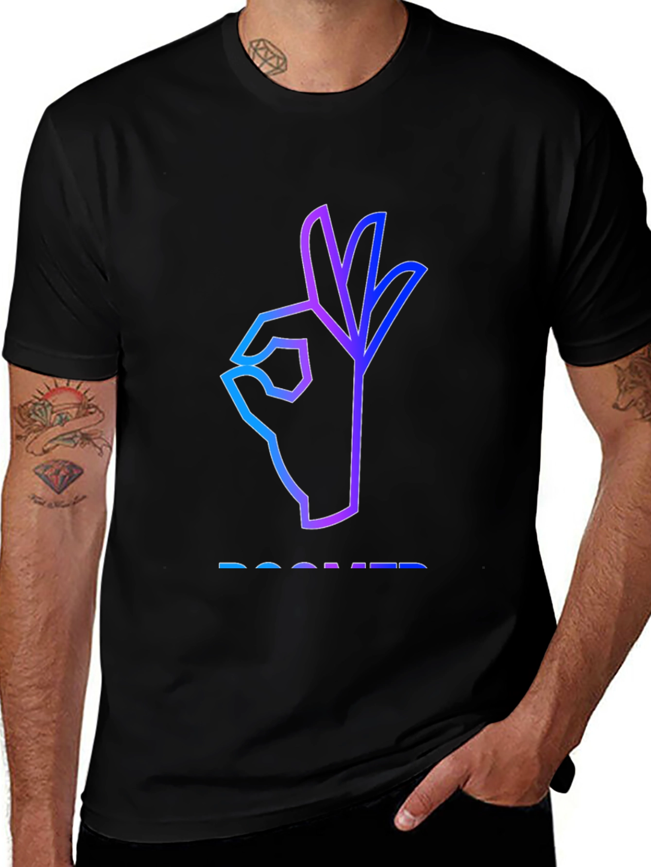 Ok Hand Symbol T-Shirt - Modern Graphic Tee
