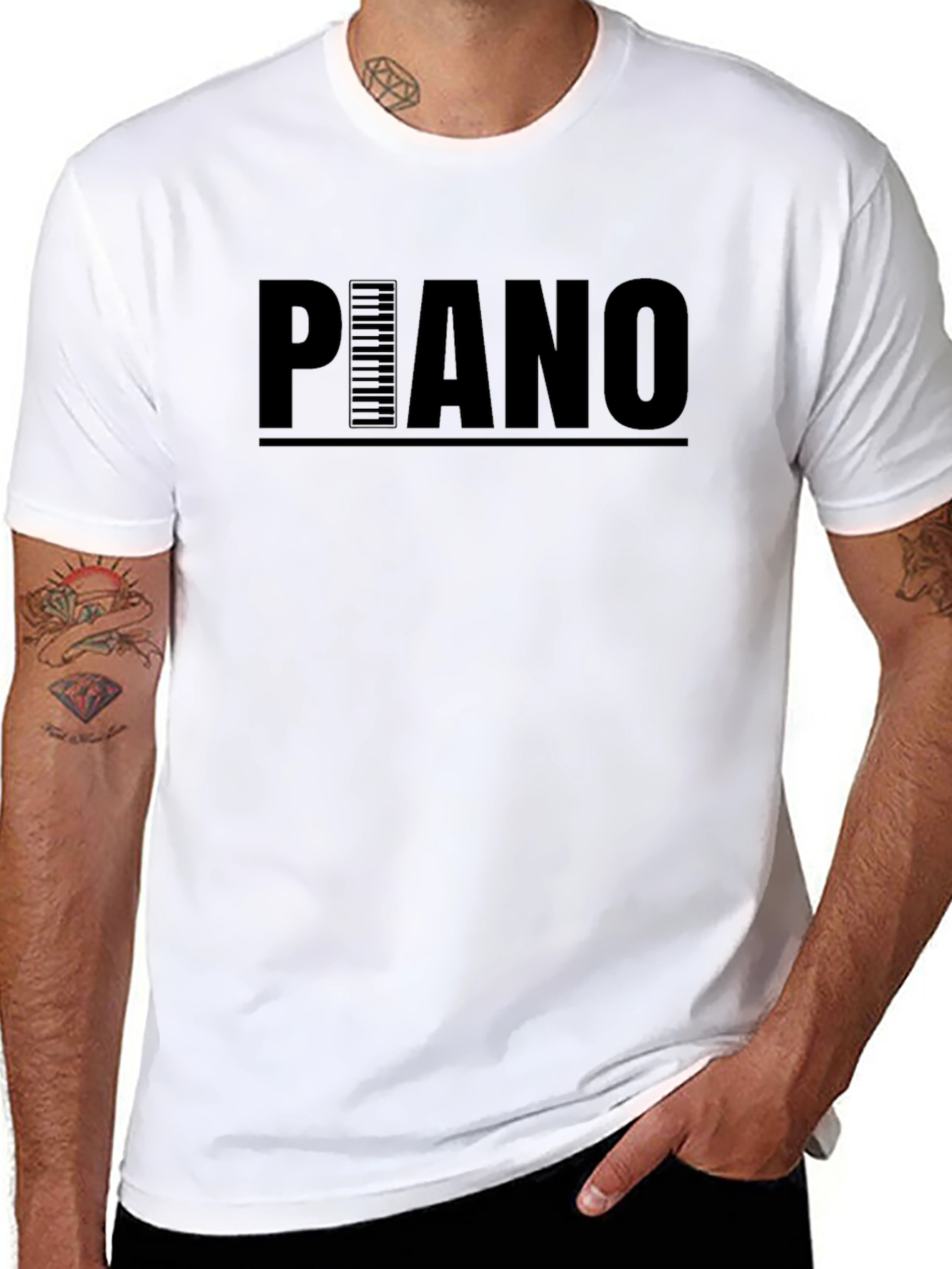 Piano Keys Graphic Print T-Shirt - Unisex
