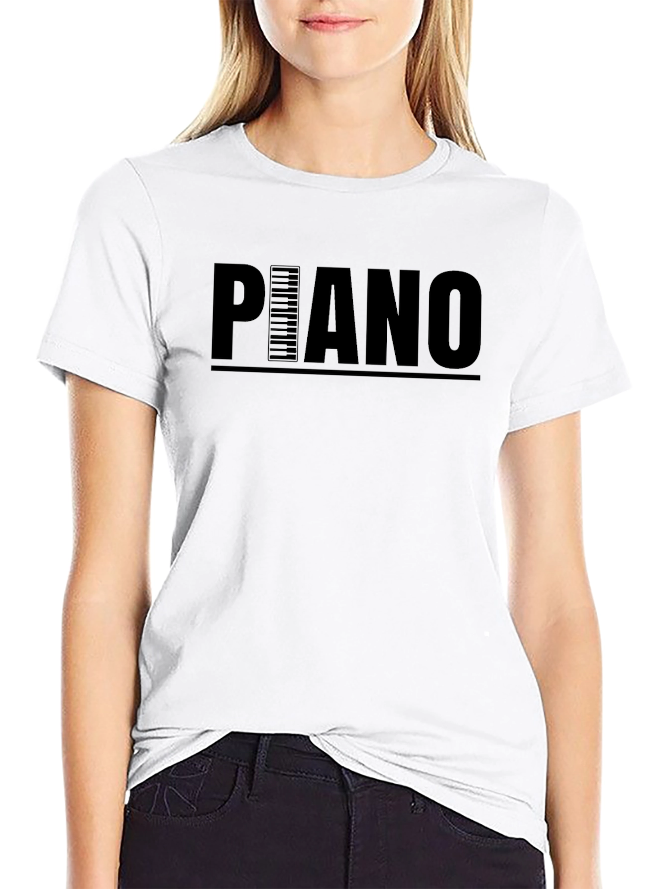 Piano Keys Graphic Print T-Shirt - Unisex