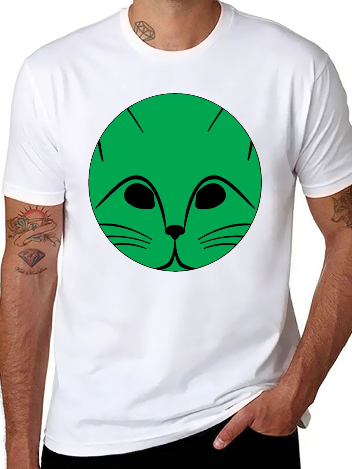 Cool Cat Graphic Black T-Shirt
