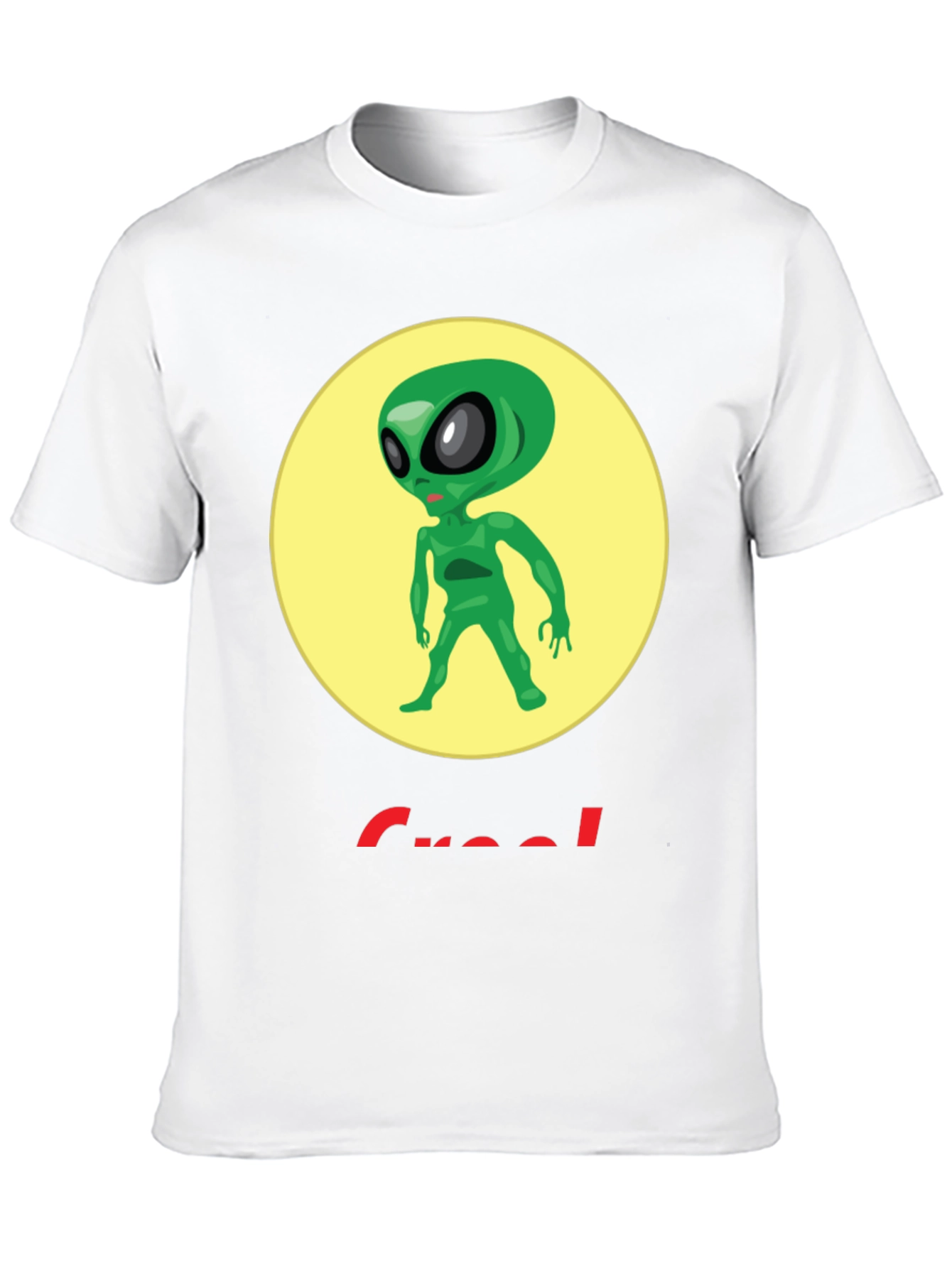 Alien Graphic T-Shirt - Crew Neck - Black