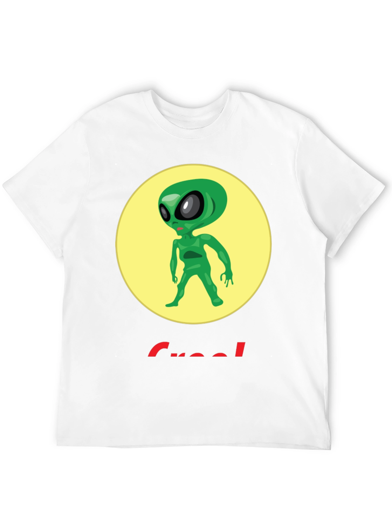 Alien Graphic T-Shirt - Crew Neck - Black