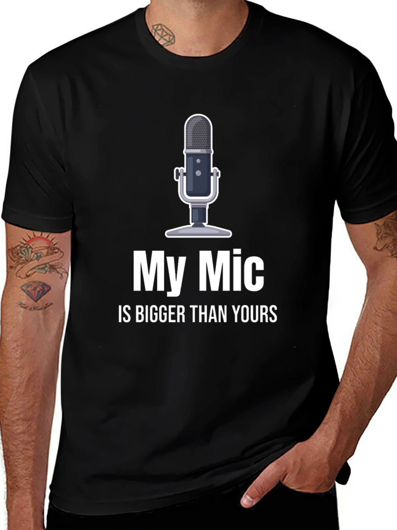 My Mic is Bigger T-Shirt - Funny Podcast Shirt