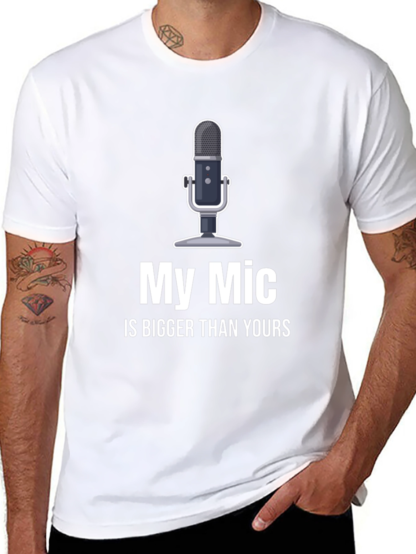 My Mic is Bigger T-Shirt - Funny Podcast Shirt