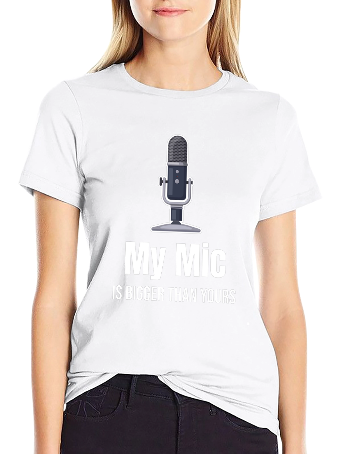My Mic is Bigger T-Shirt - Funny Podcast Shirt