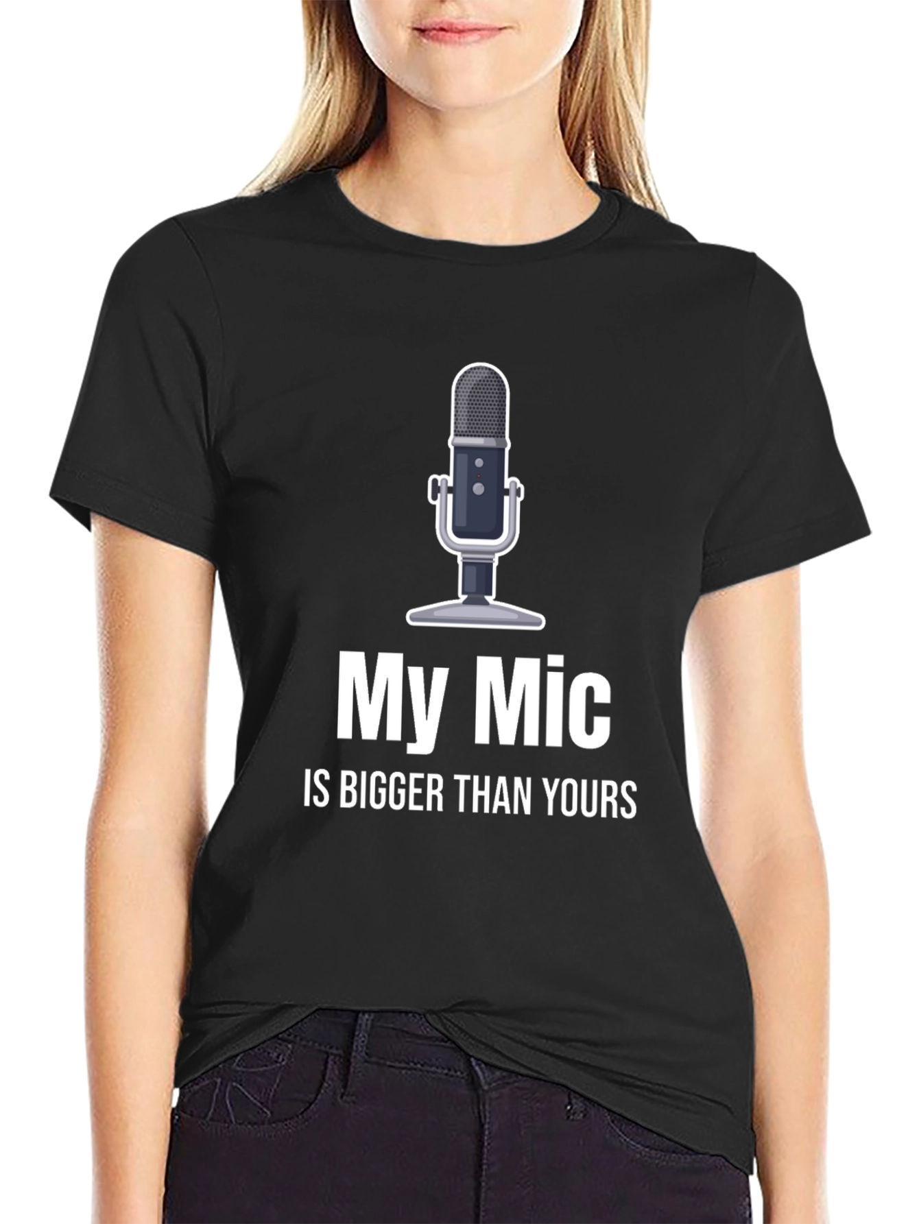 My Mic is Bigger T-Shirt - Funny Podcast Shirt