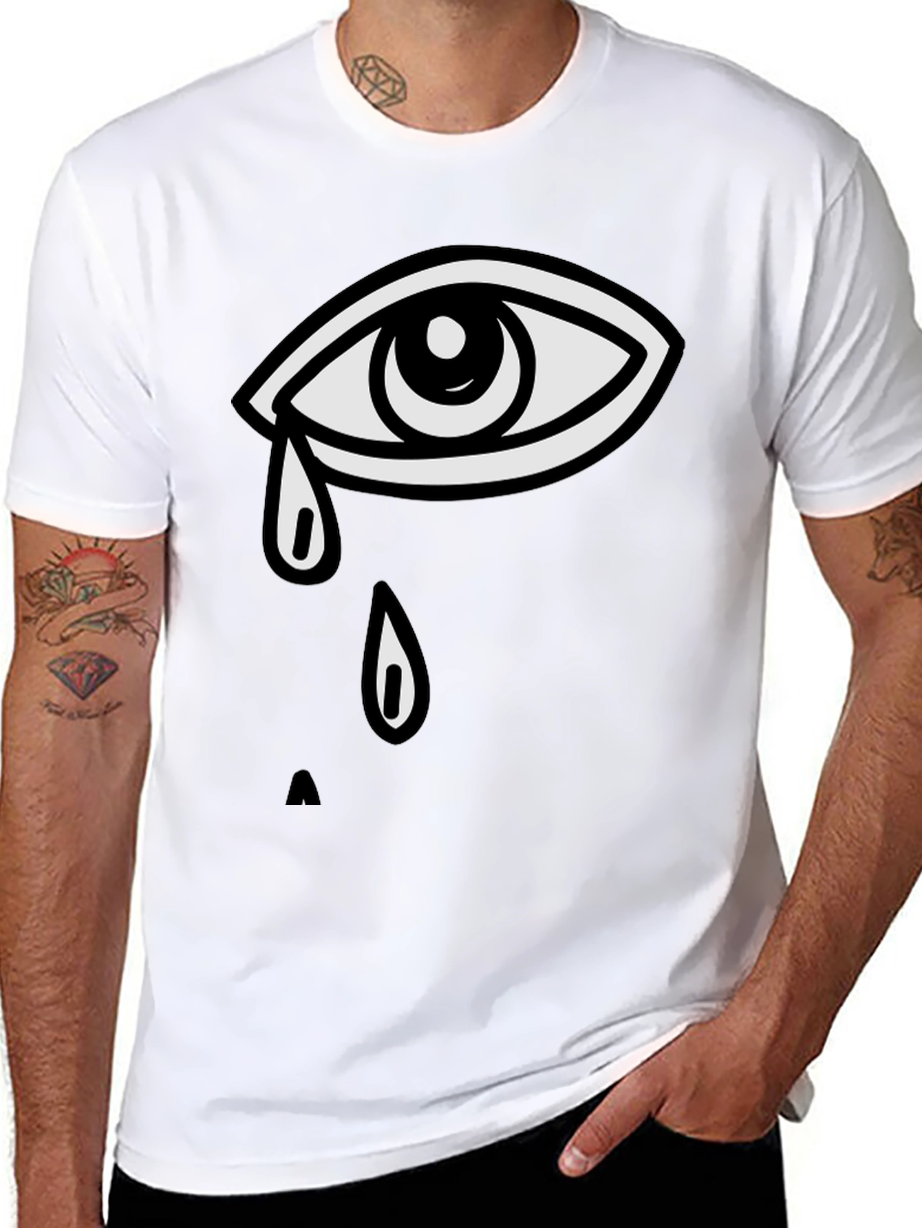 Teary Eye Graphic Tee - Unisex Black T-Shirt