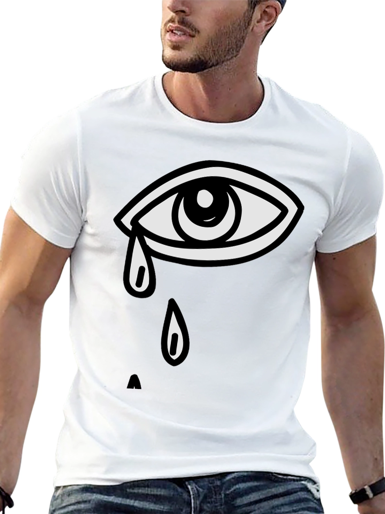 Teary Eye Graphic Tee - Unisex Black T-Shirt
