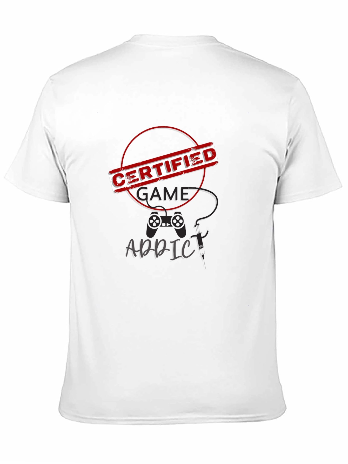 Certified Game Addict Black T-Shirt