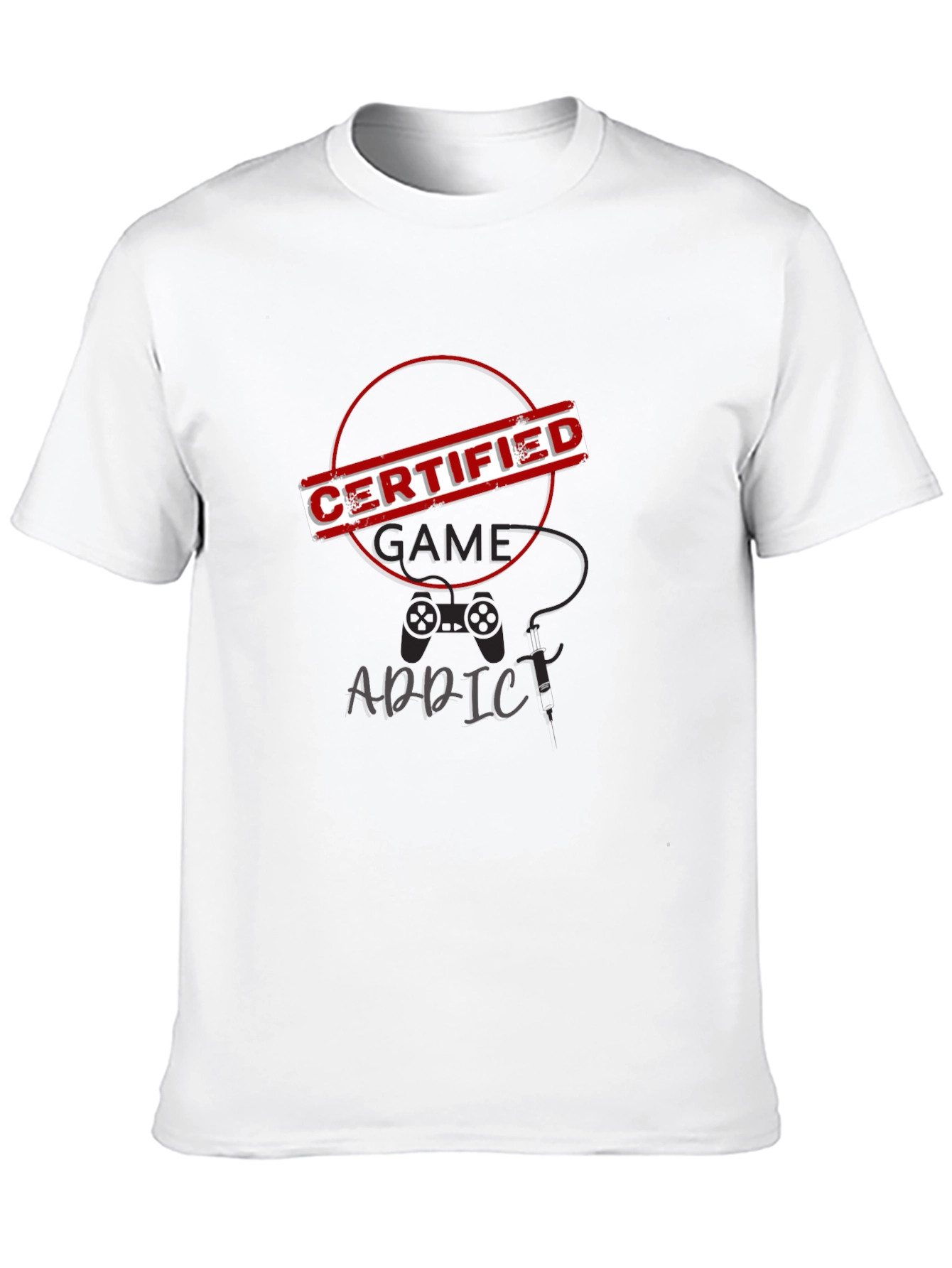 Certified Game Addict Black T-Shirt