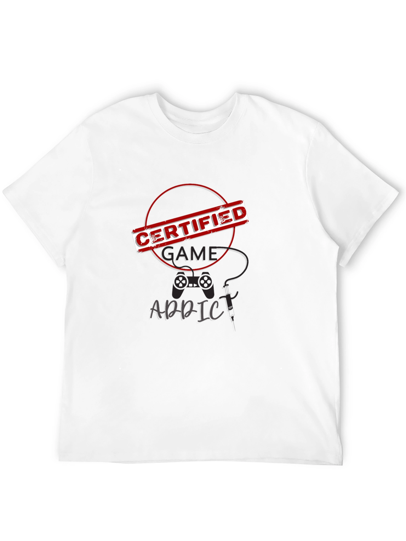 Certified Game Addict Black T-Shirt