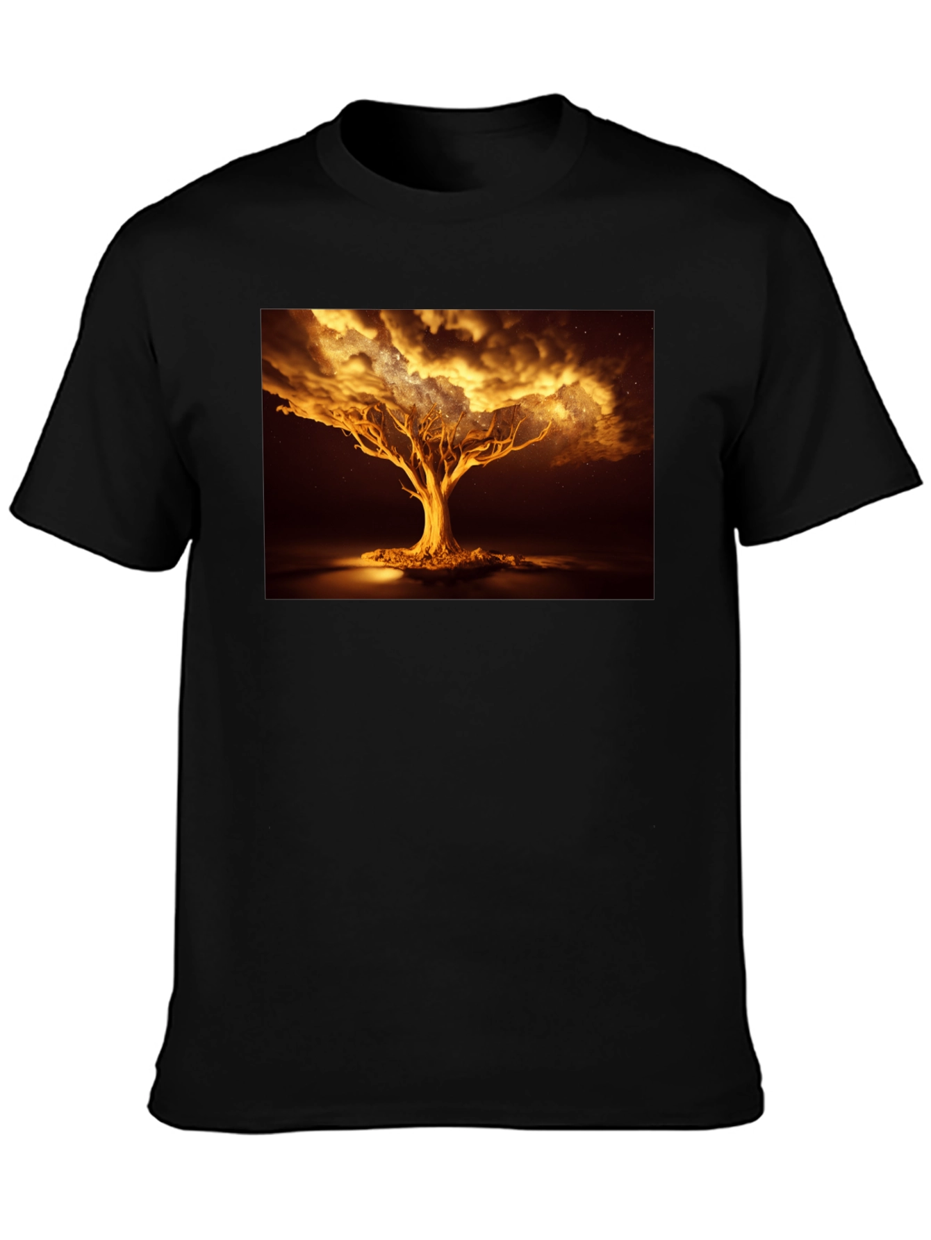 Golden Tree Graphic Tee - Unique Design