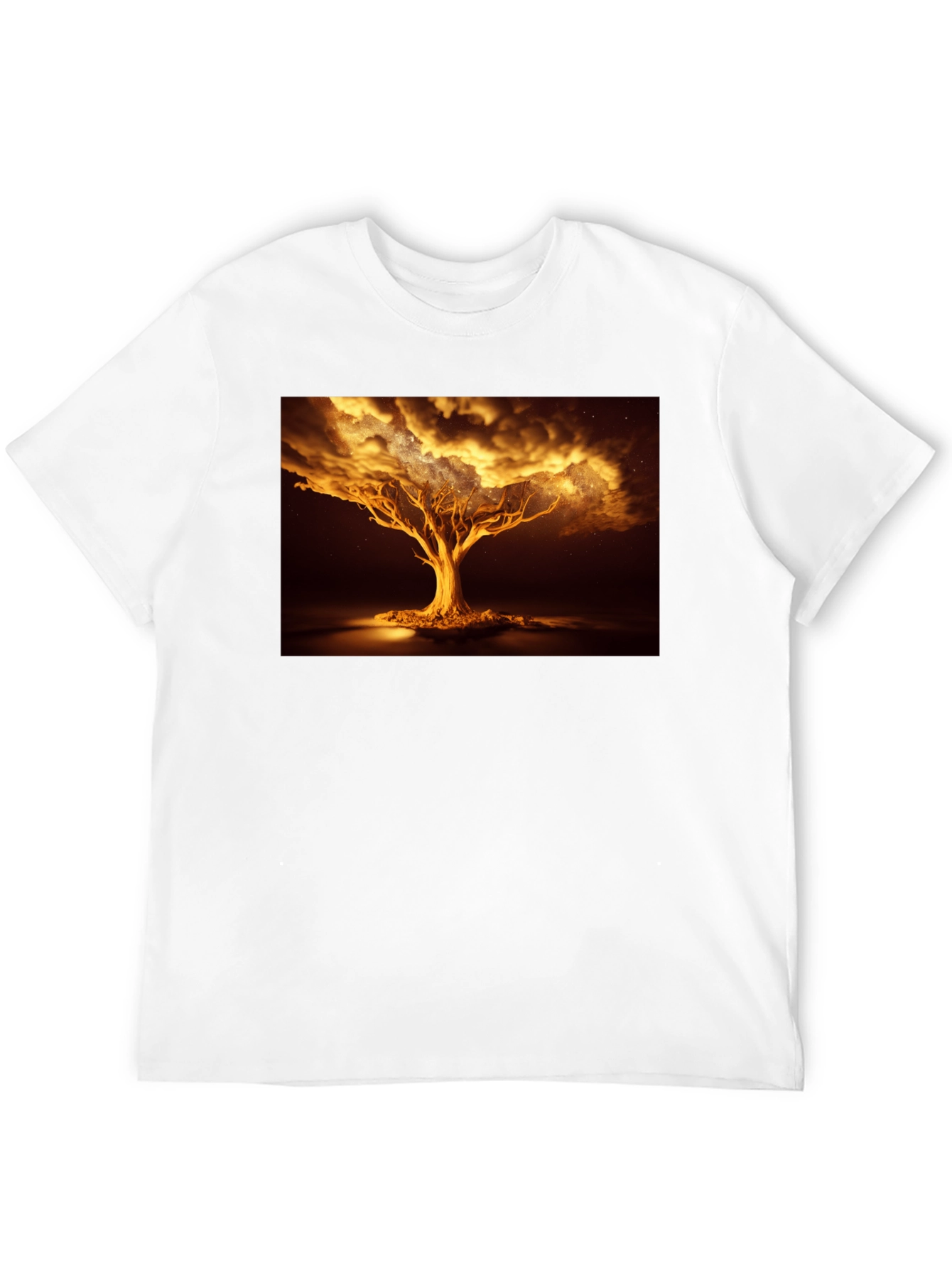 Golden Tree Graphic Tee - Unique Design