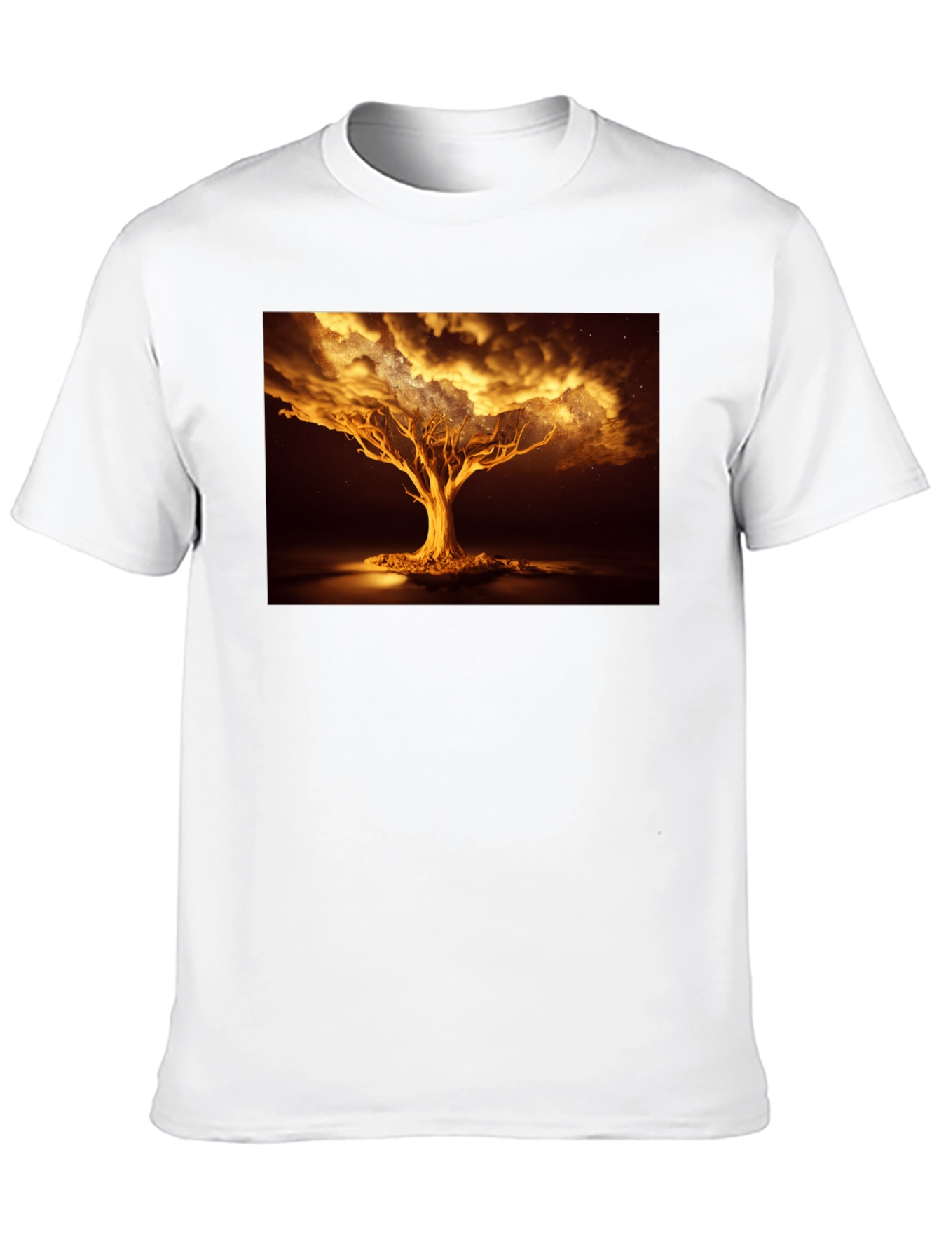 Golden Tree Graphic Tee - Unique Design