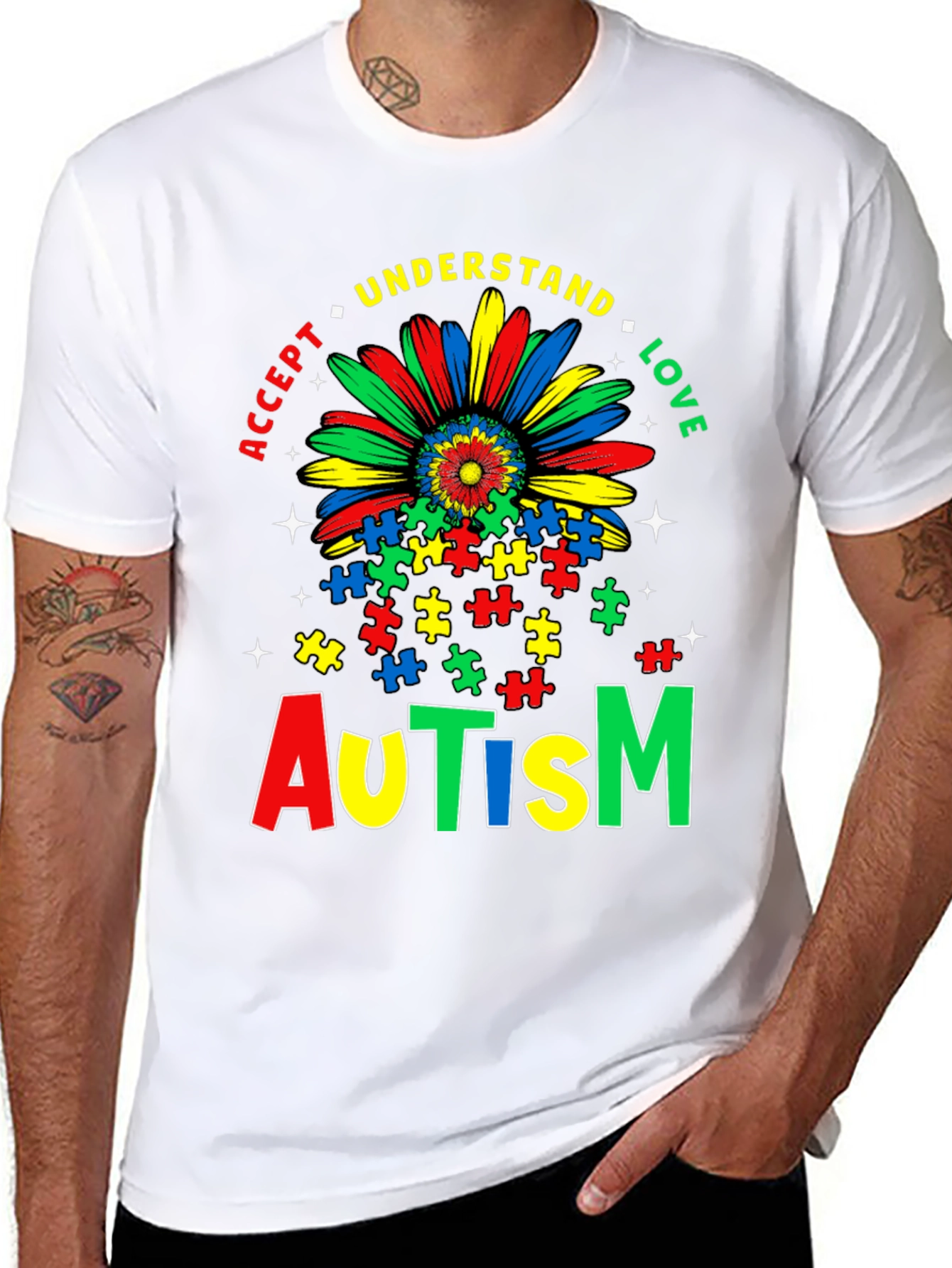 Autism Awareness T-Shirt: Accept Understand Love