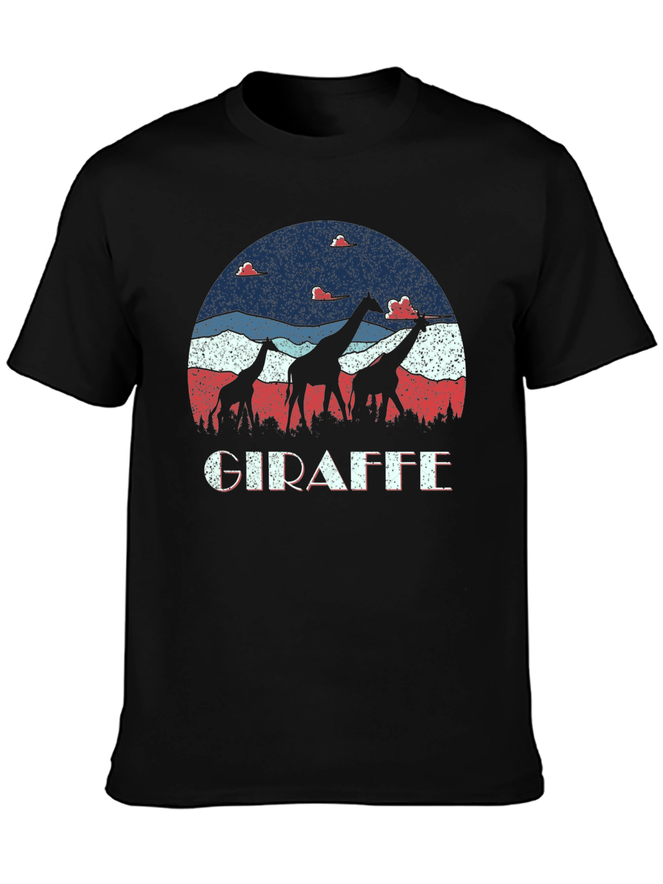 Giraffe Silhouette Graphic Tee