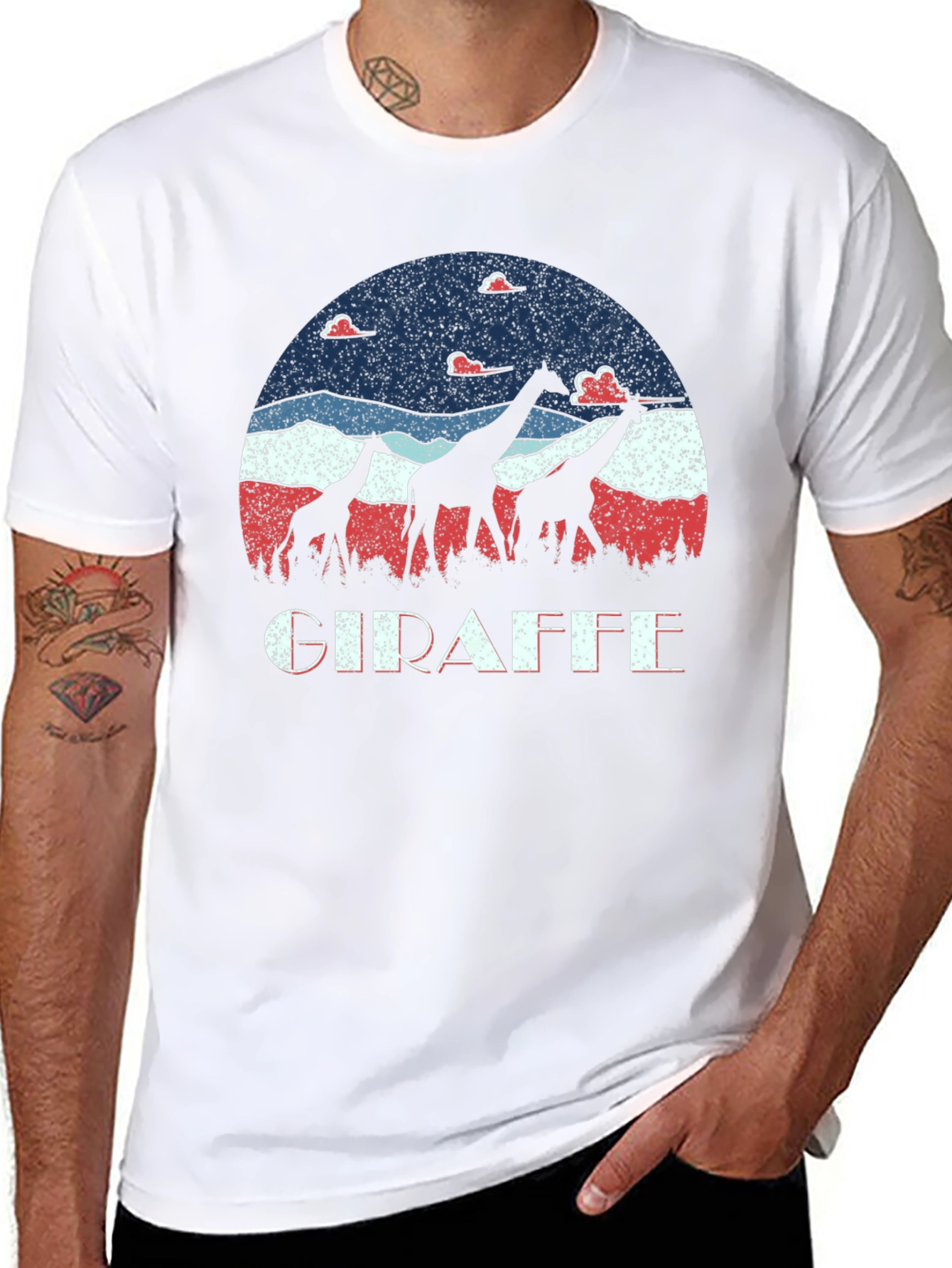 Giraffe Silhouette Graphic Tee