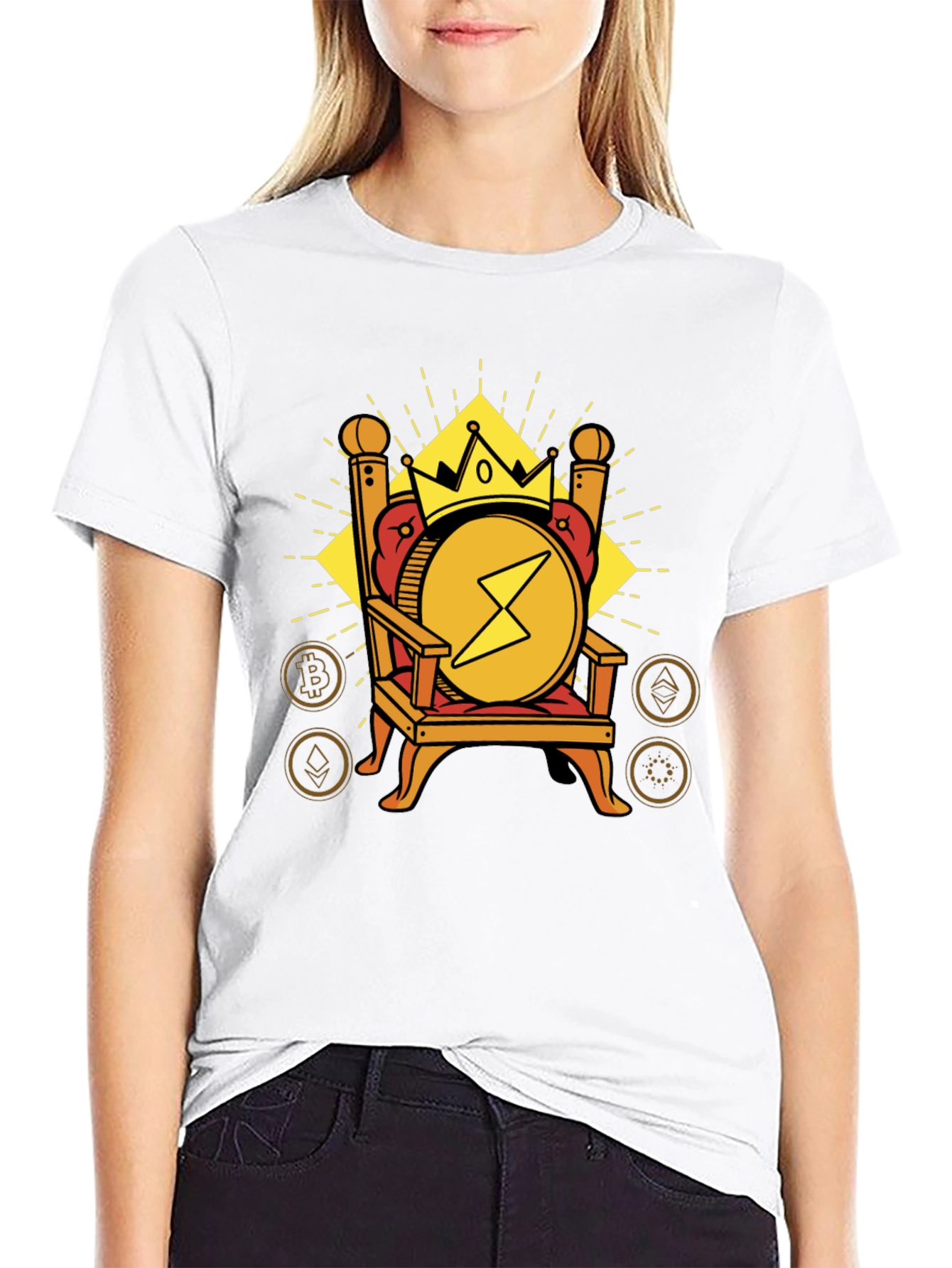 Crypto King T-Shirt - Bitcoin Ethereum Design