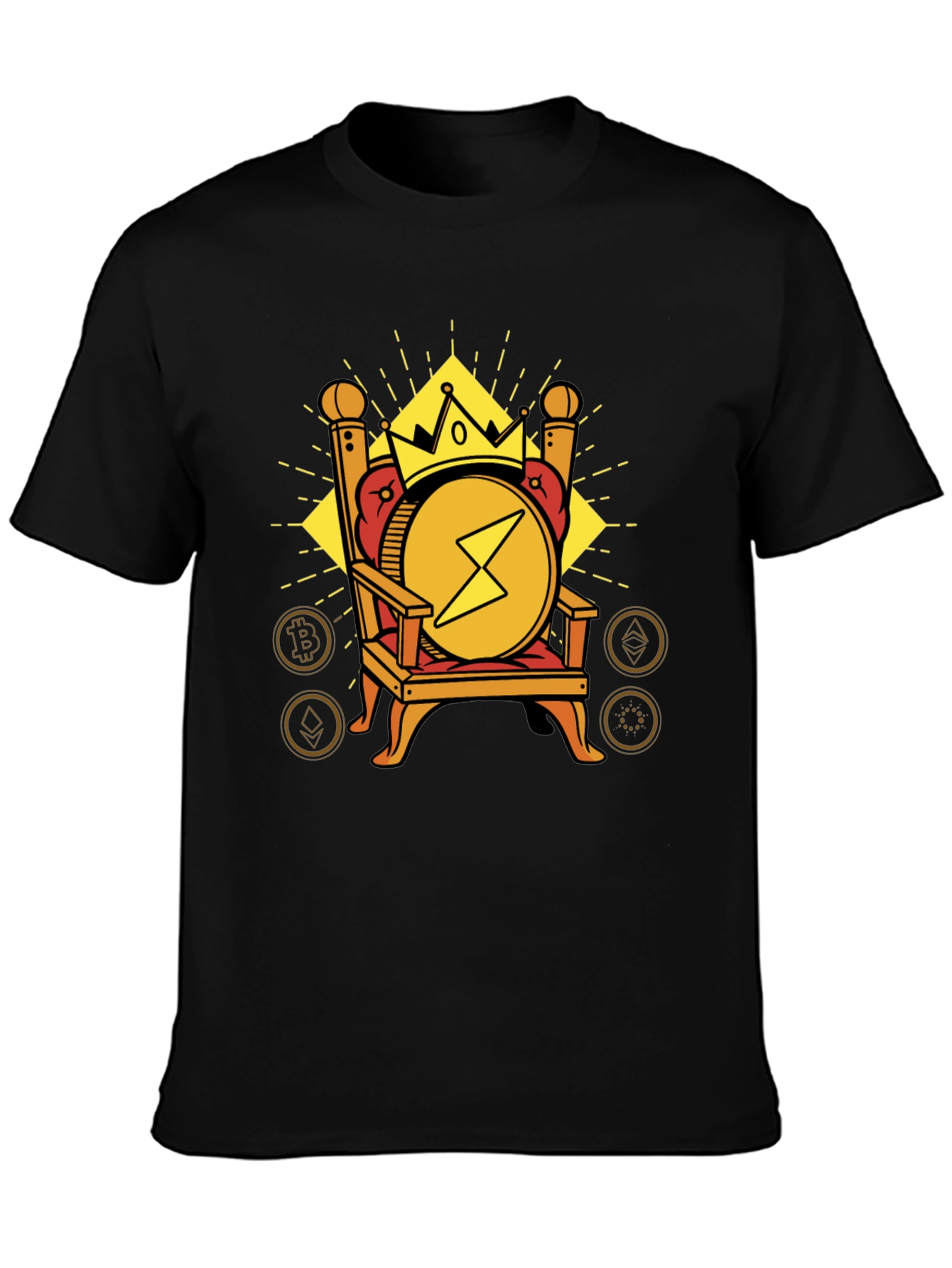 Crypto King T-Shirt - Bitcoin Ethereum Design