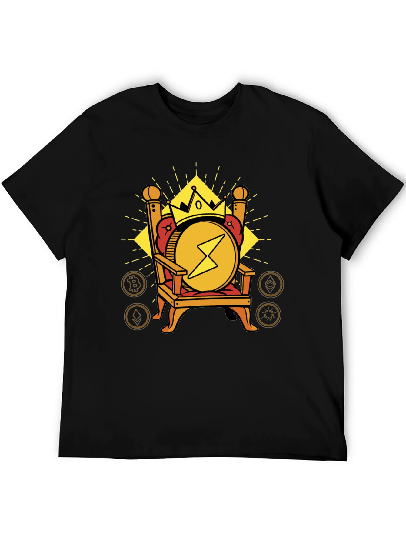 Crypto King T-Shirt - Bitcoin Ethereum Design