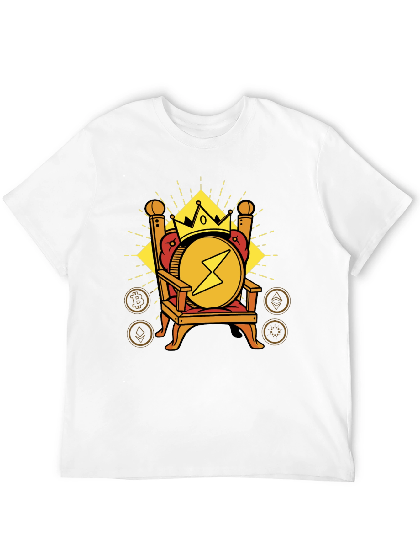 Crypto King T-Shirt - Bitcoin Ethereum Design
