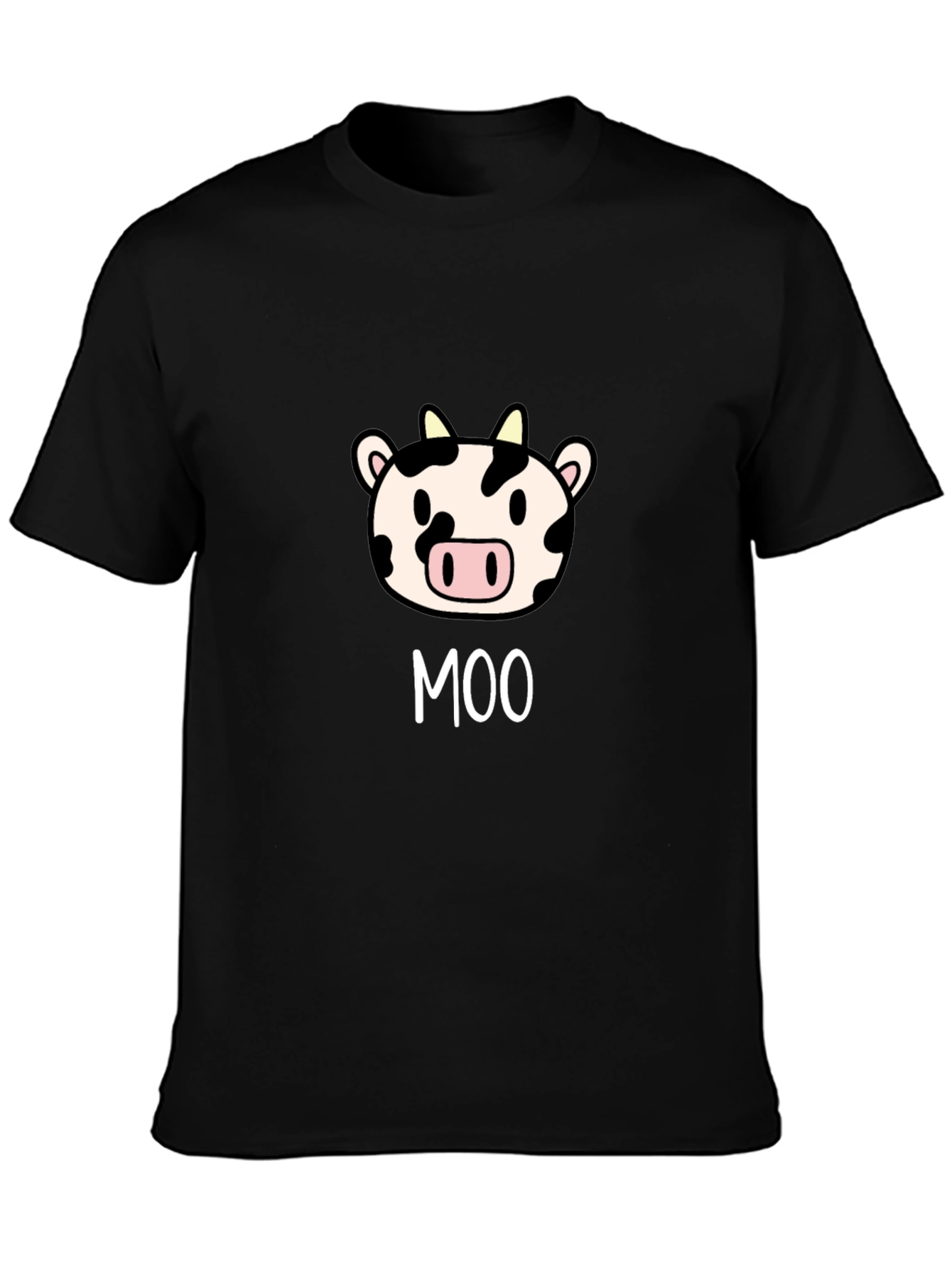 Moo Cow Graphic Tee - Cute Cartoon Animal T-Shirt