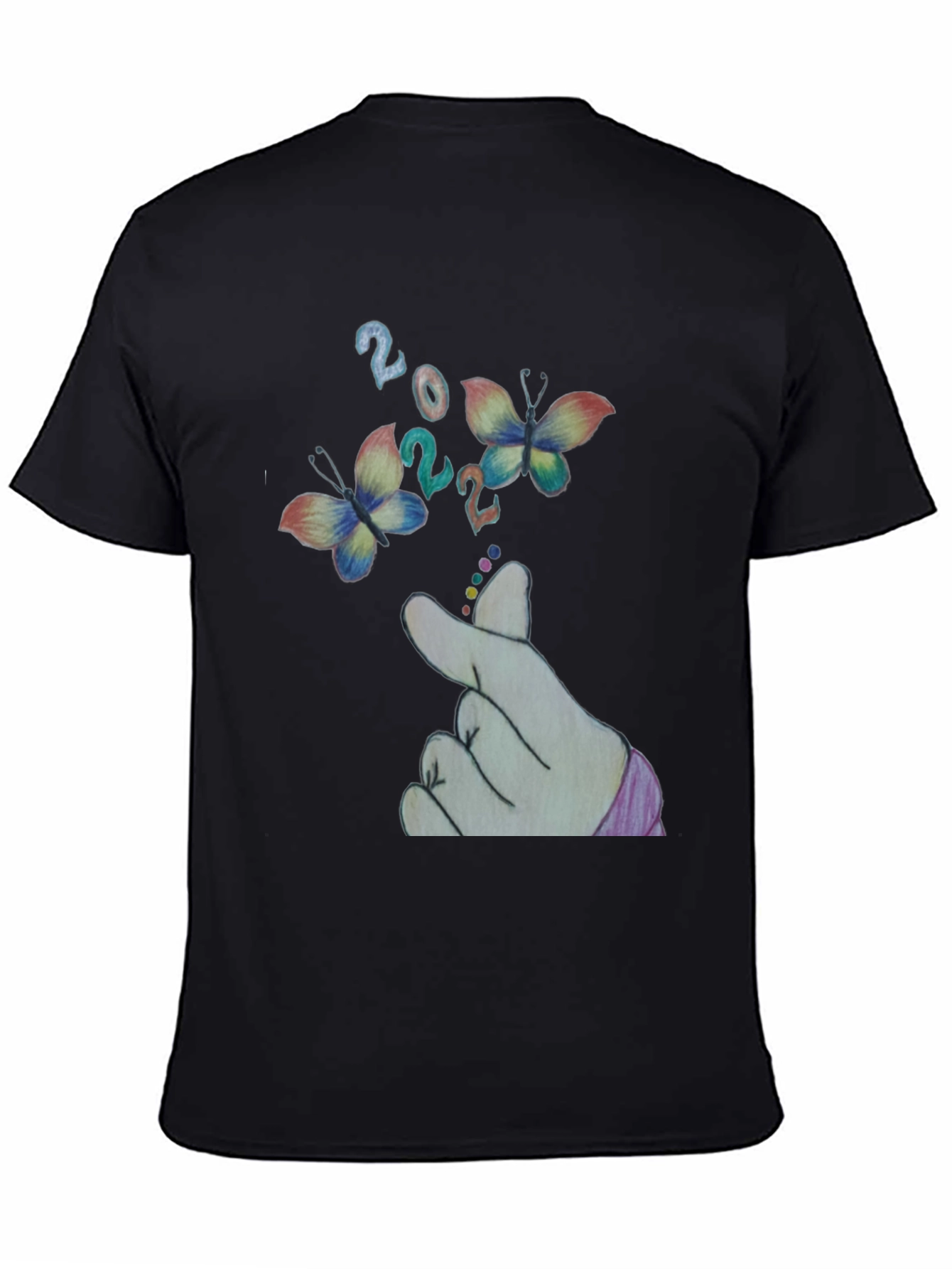 Butterfly & Finger Heart T-Shirt
