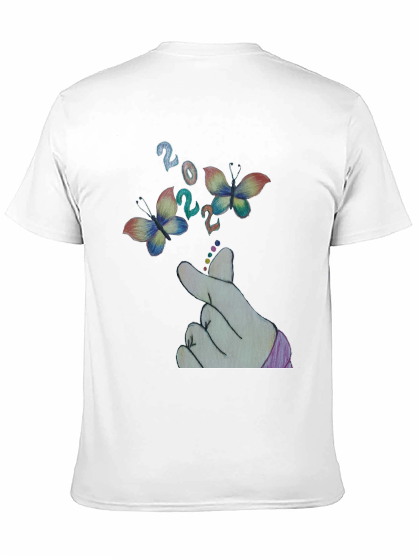 Butterfly & Finger Heart T-Shirt