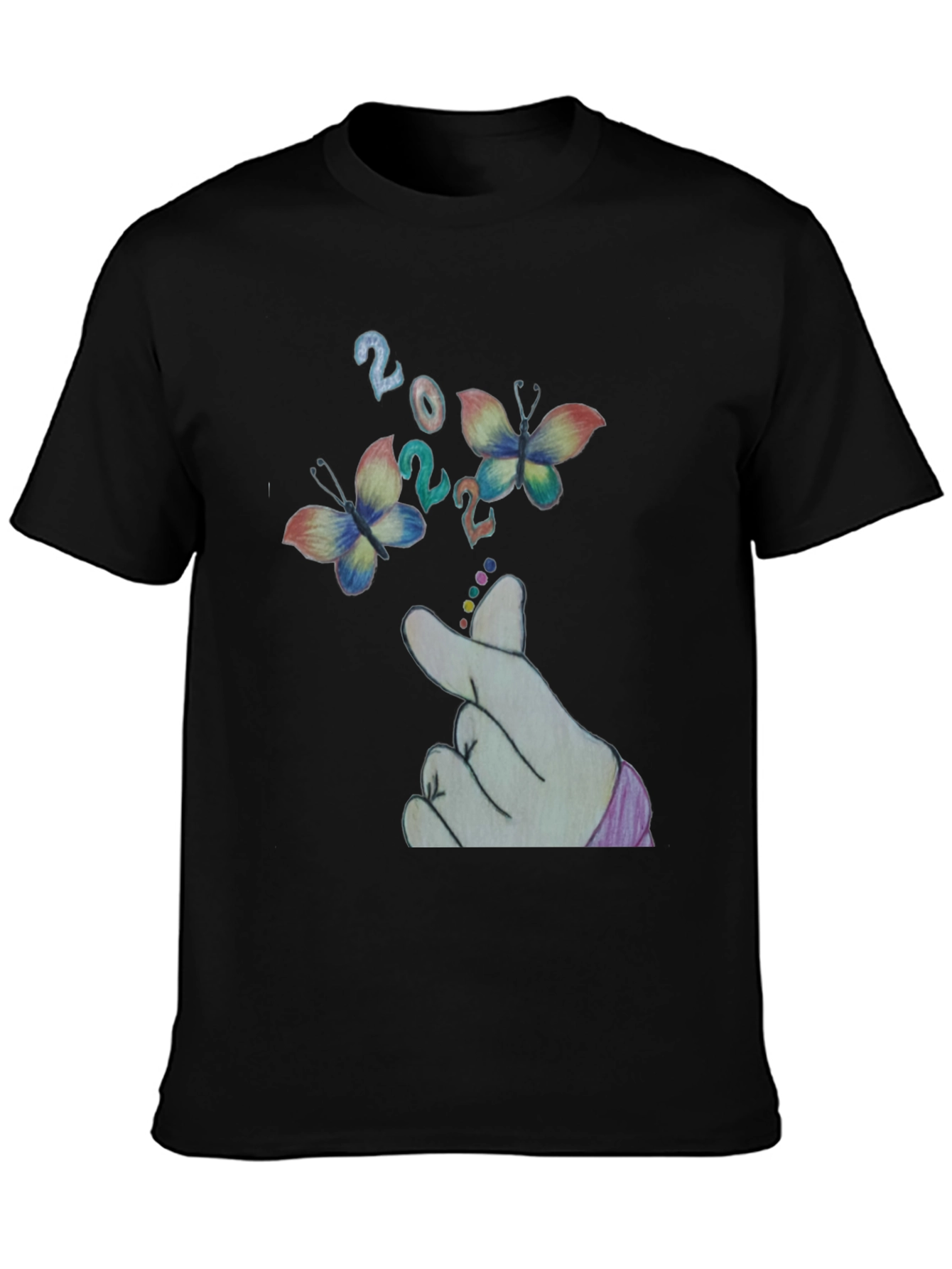 Butterfly & Finger Heart T-Shirt