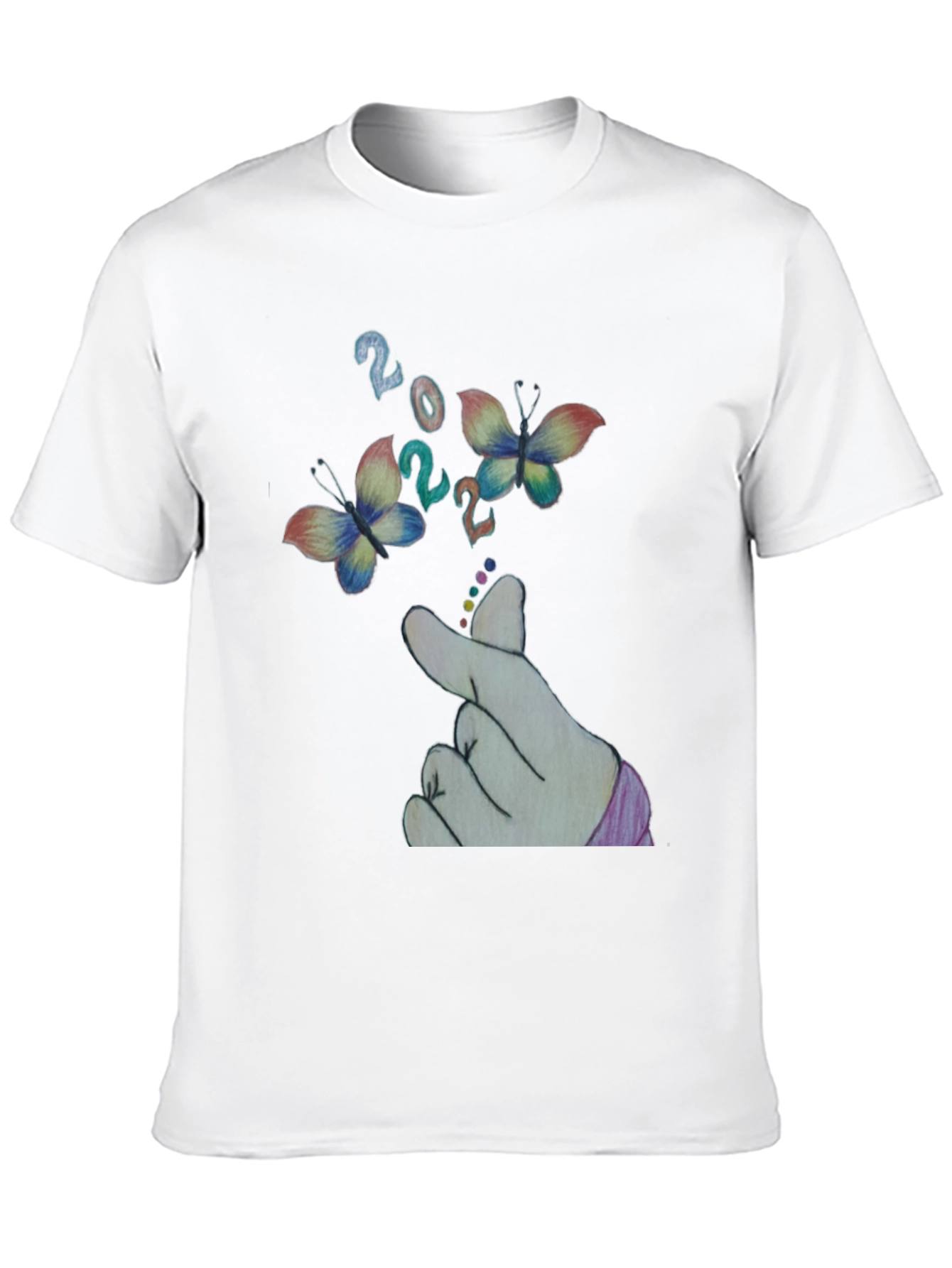 Butterfly & Finger Heart T-Shirt