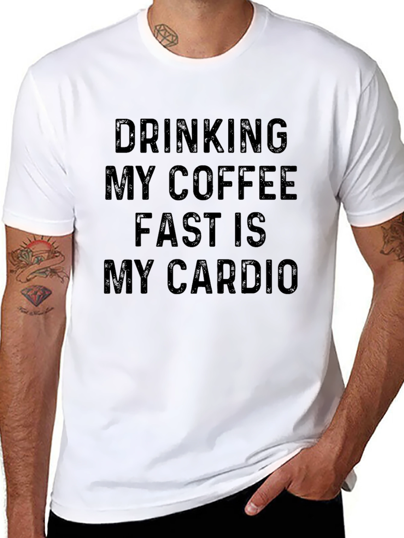 Coffee Cardio T-Shirt - Humorous Workout Tee