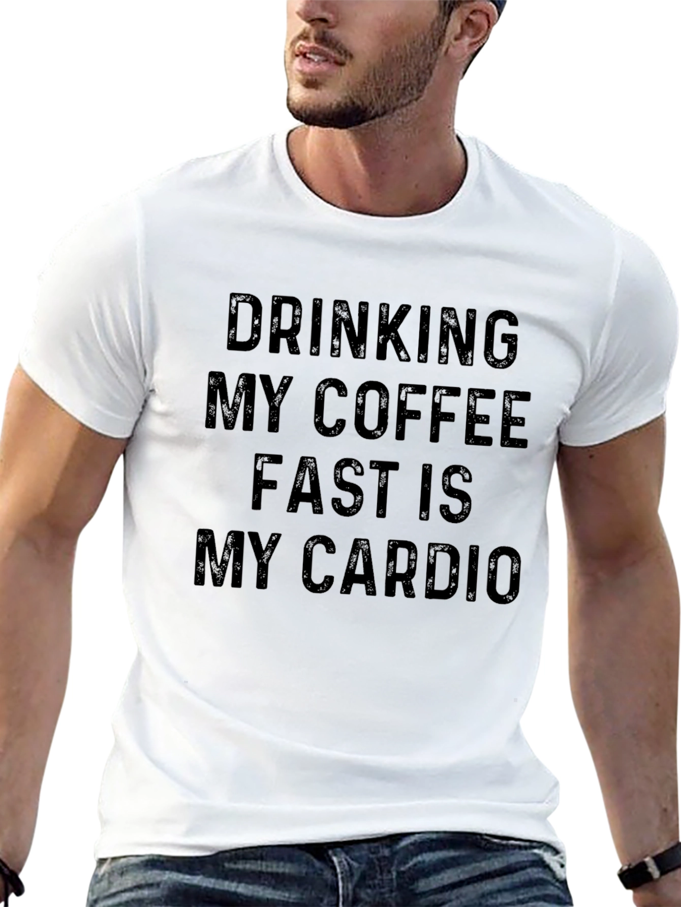 Coffee Cardio T-Shirt - Humorous Workout Tee