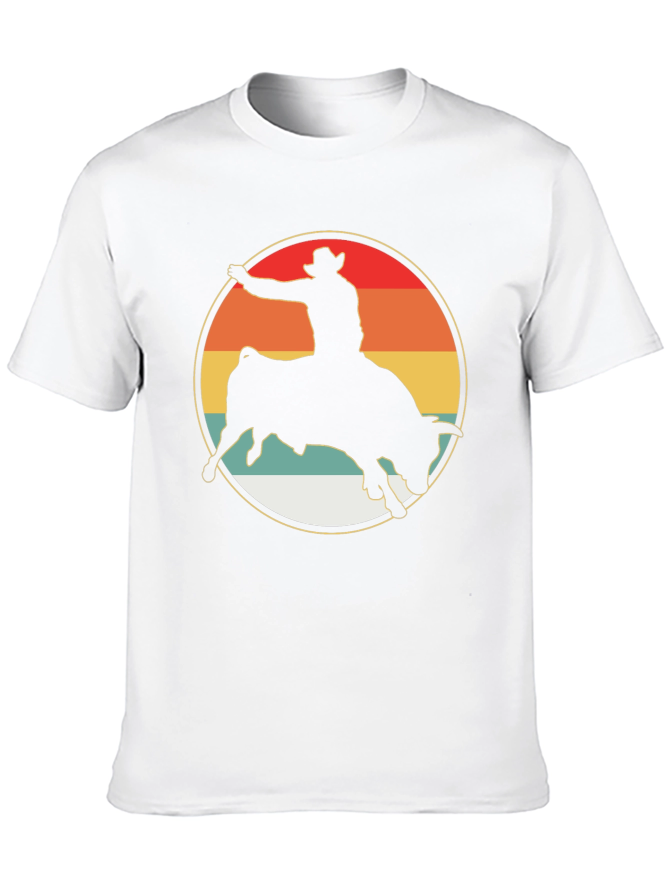 Retro Rodeo Bull Rider Graphic Tee