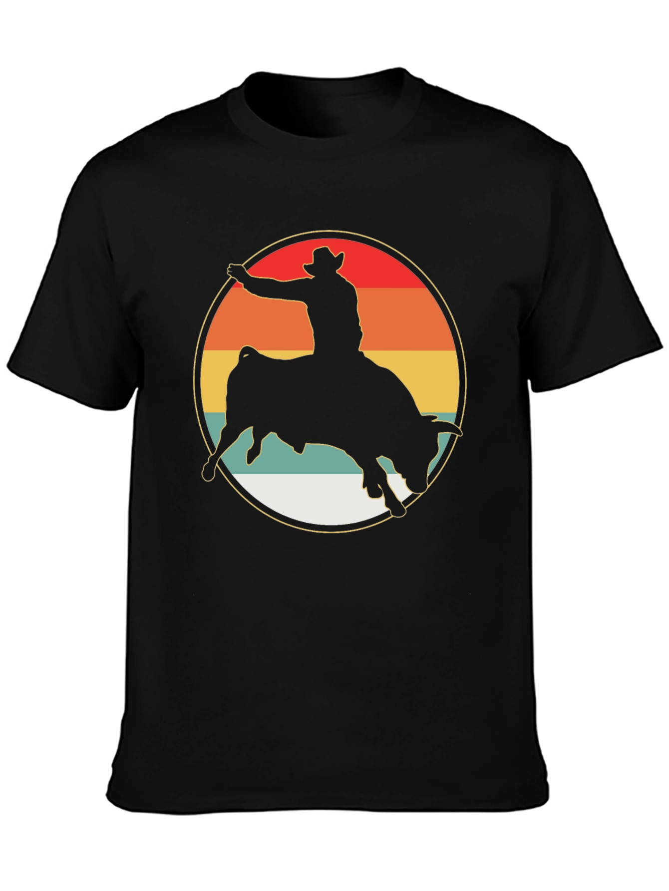 Retro Rodeo Bull Rider Graphic Tee