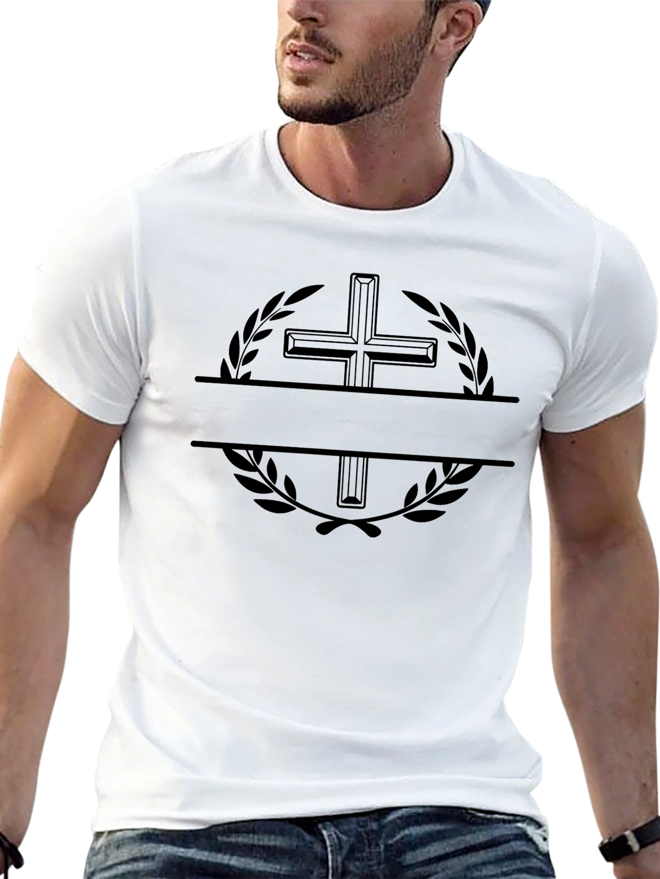 Cross & Laurel Black Graphic Tee